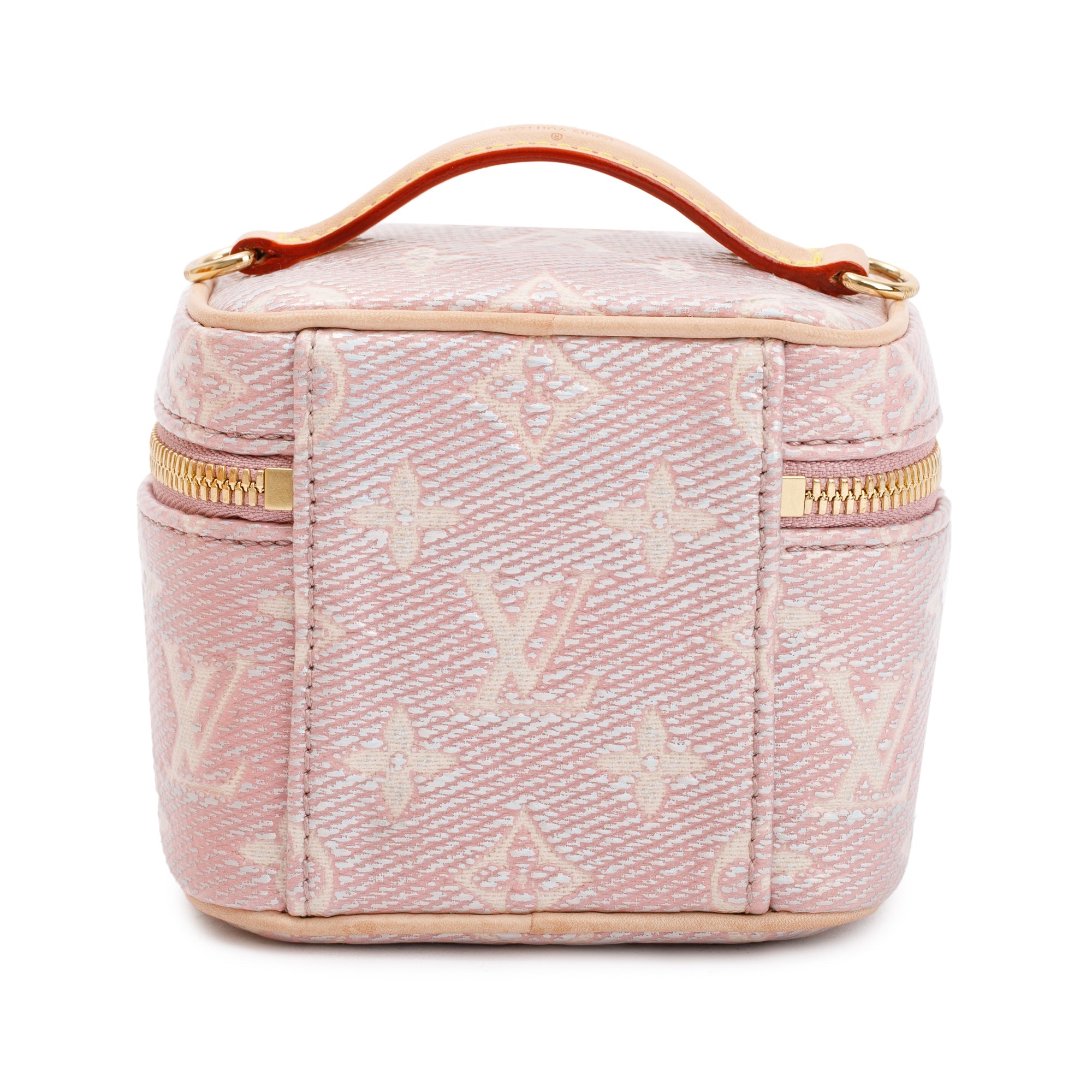 Louis Vuitton 2023 Pink Monoglam Canvas Micro Vanity w/ Box & Receipt