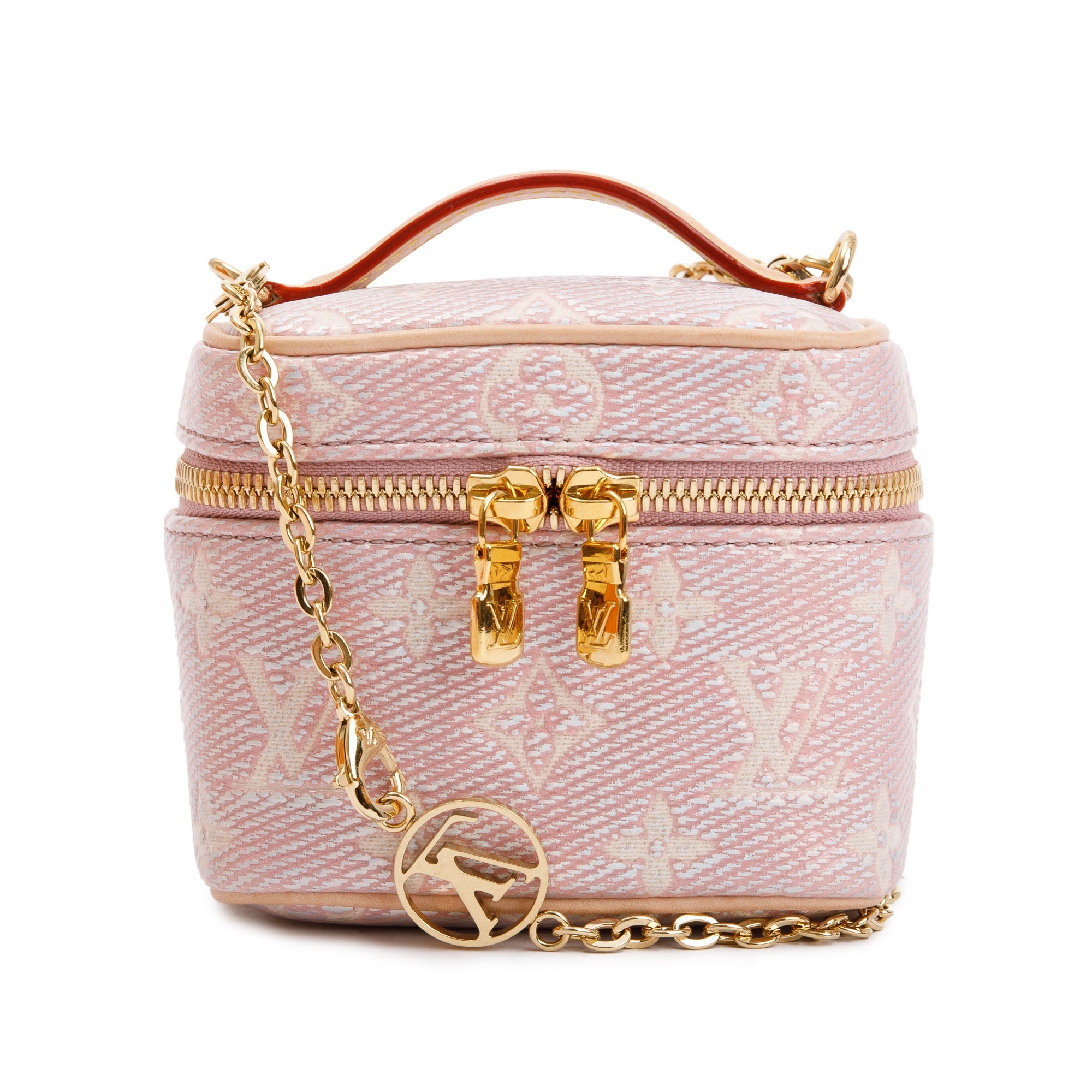 Louis Vuitton 2023 Pink Monoglam Canvas Micro Vanity w/ Box & Receipt
