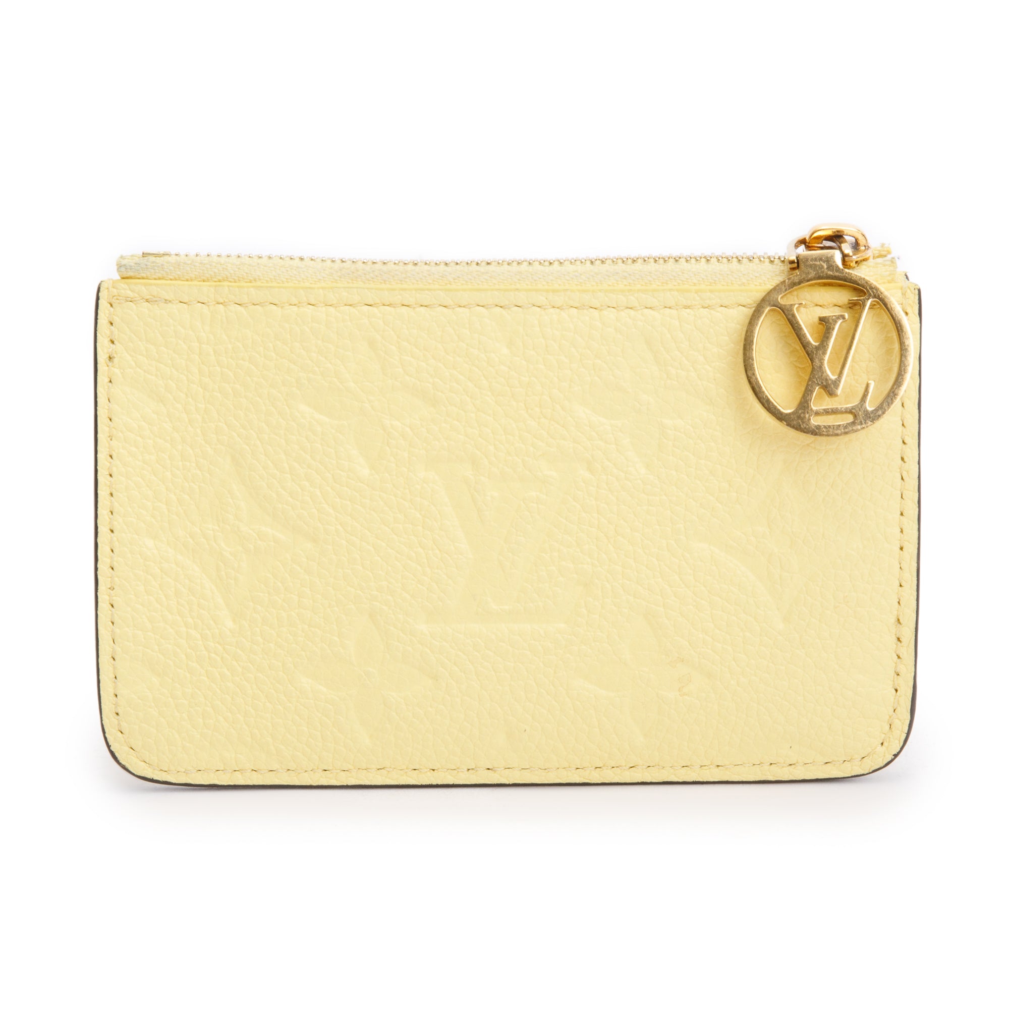 Louis Vuitton 2023 Yellow Monogram Empreinte Romy Card Holder w/ Box & Receipt