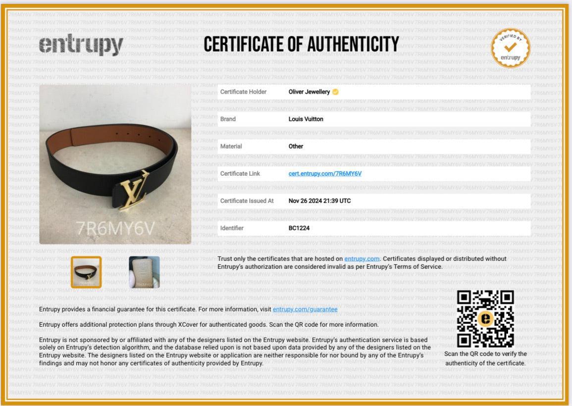 Louis Vuitton 2024 Black & Brown Taurillon Leather LV Initials 40 MM Reversible Belt 90 36 w/ Box