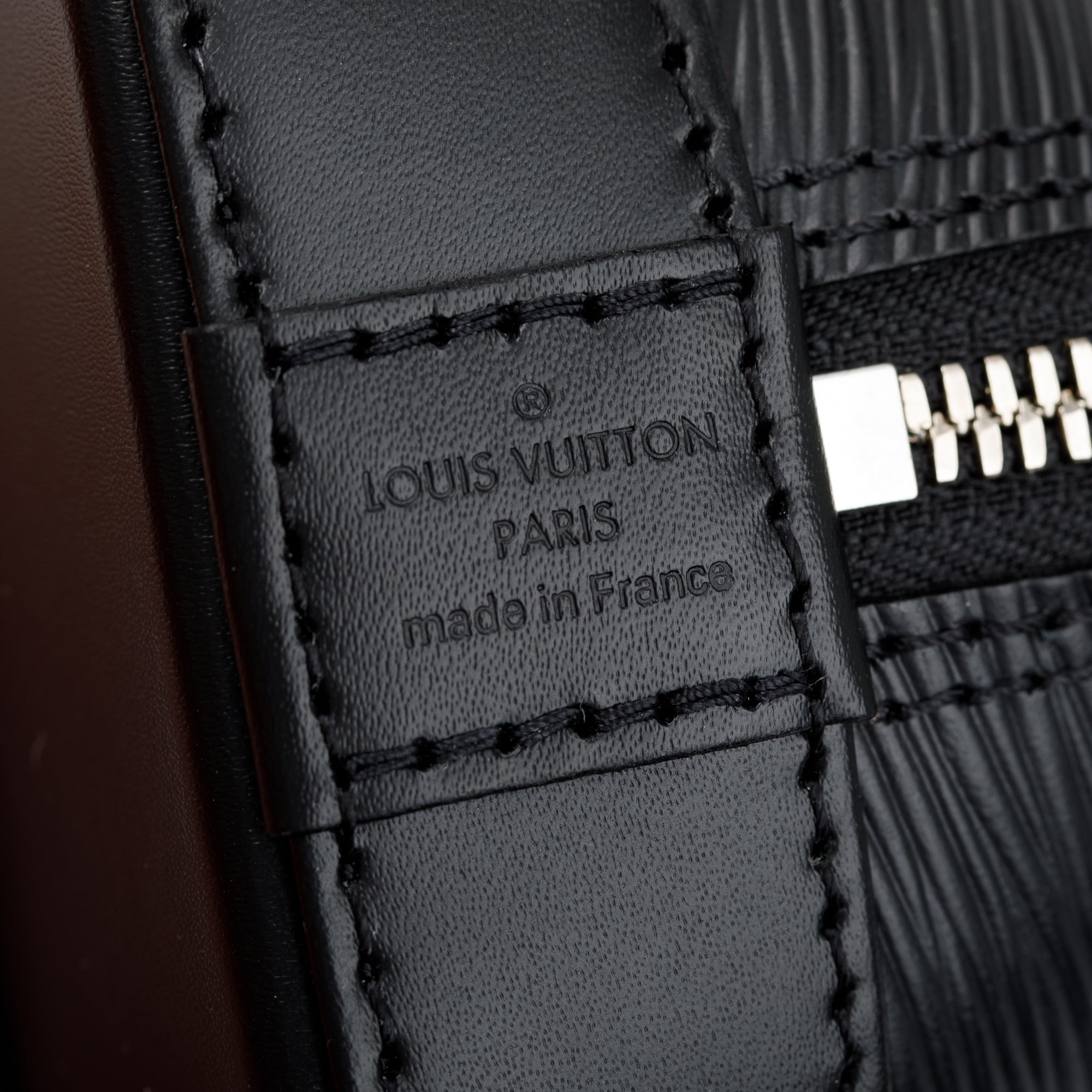 Louis Vuitton 2024 Black Epi Leather Alma BB w/ Strap, Box & Receipt