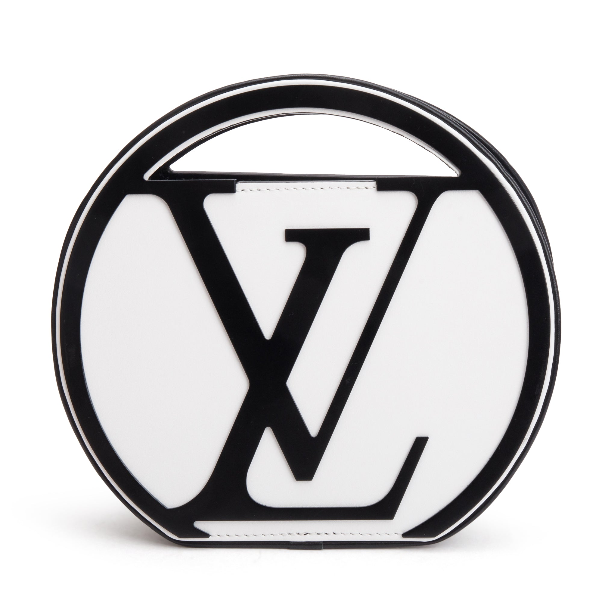 Louis Vuitton 2024 Black & White Cowhide Leather Around Me PM w/ Strap & Box