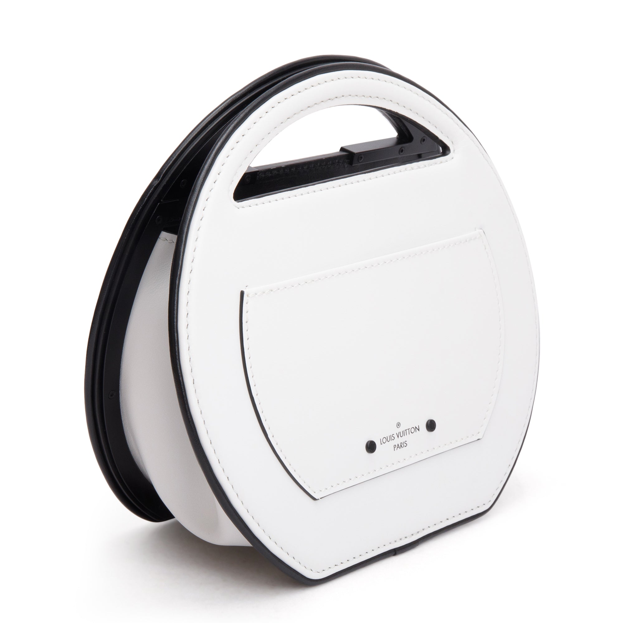 Louis Vuitton 2024 Black & White Cowhide Leather Around Me PM w/ Strap & Box