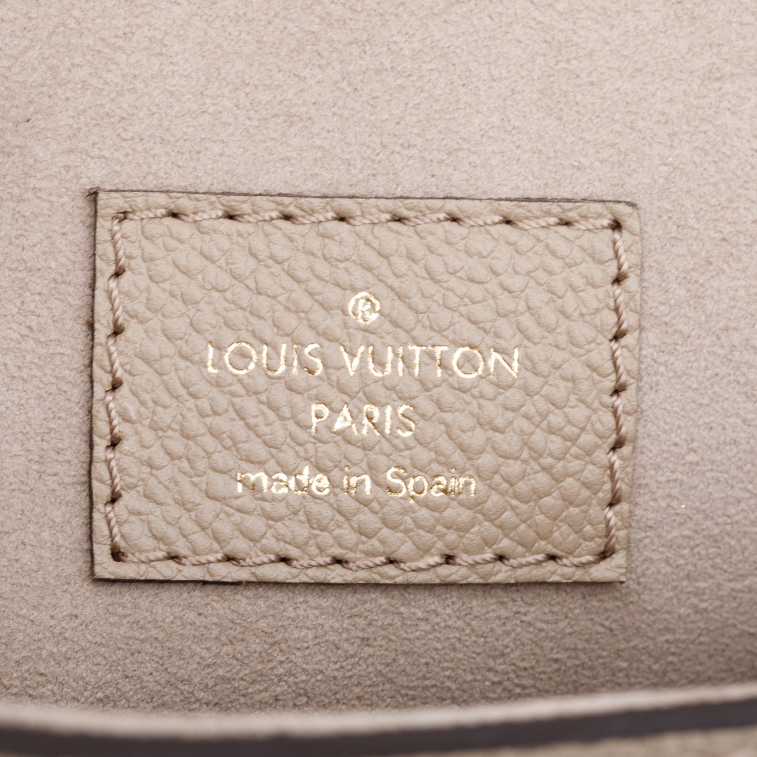 Louis Vuitton 2024 Torterelle Beige/Creme Bicolor Monogram Empreinte Leather Nano Diane w/ Straps, Box & Receipt