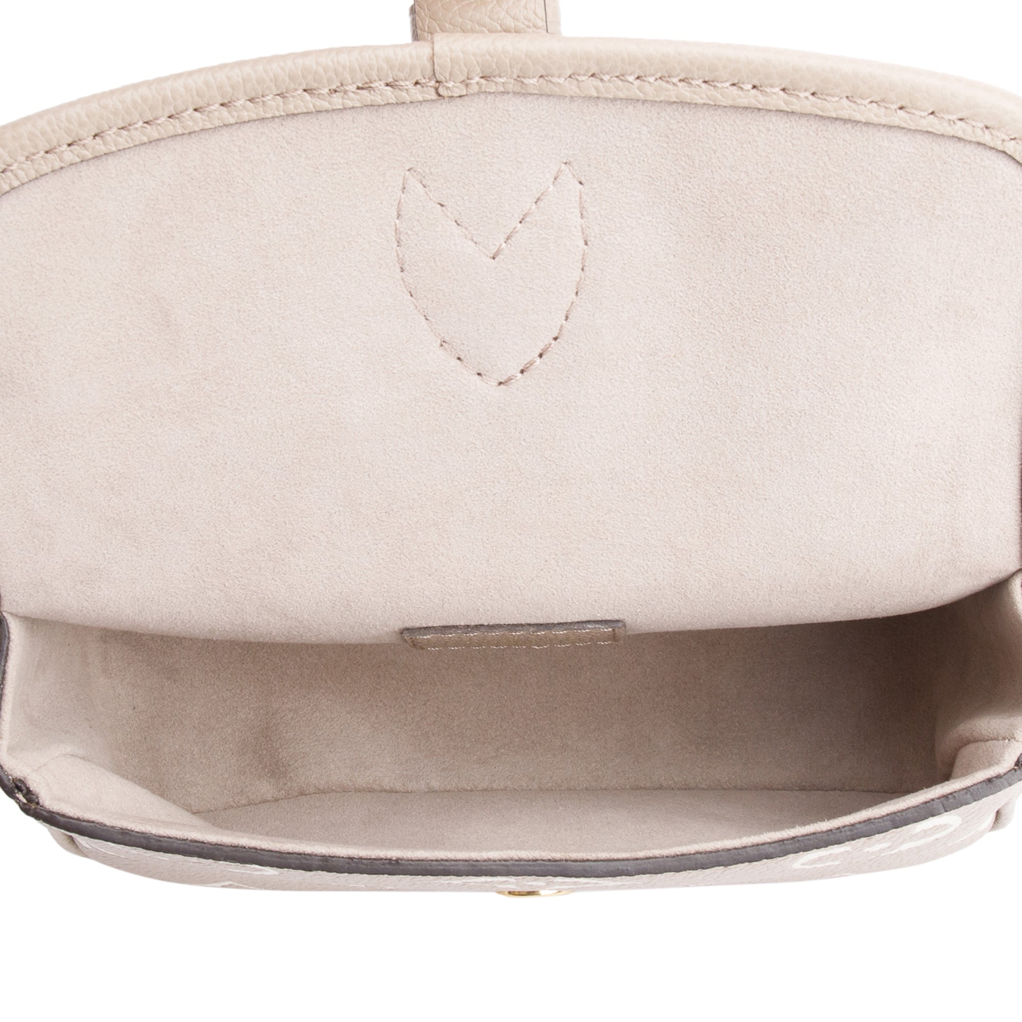 Louis Vuitton 2024 Torterelle Beige/Creme Bicolor Monogram Empreinte Leather Nano Diane w/ Straps, Box & Receipt