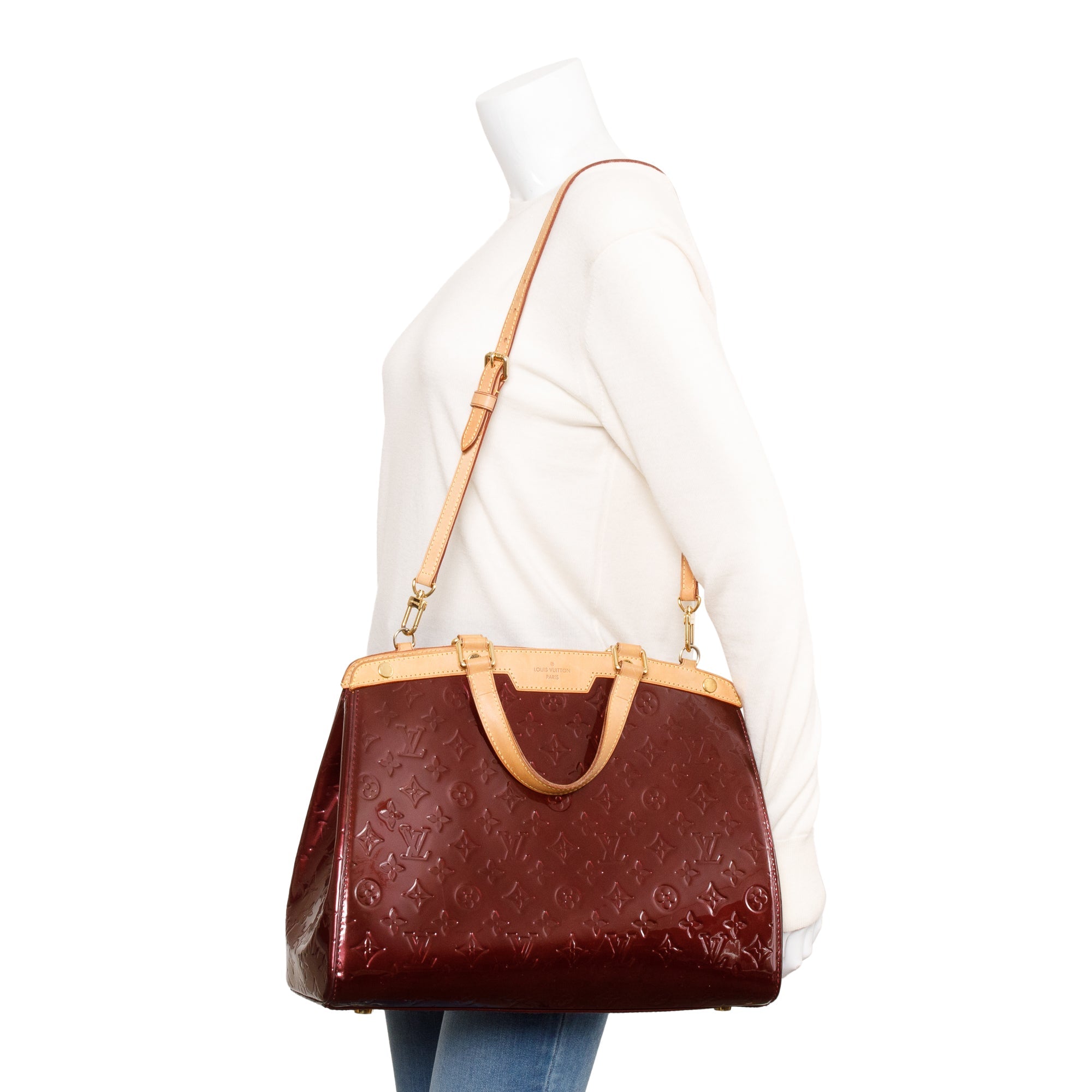 Louis Vuitton Amarante Monogram Vernis Brea GM w/ Strap