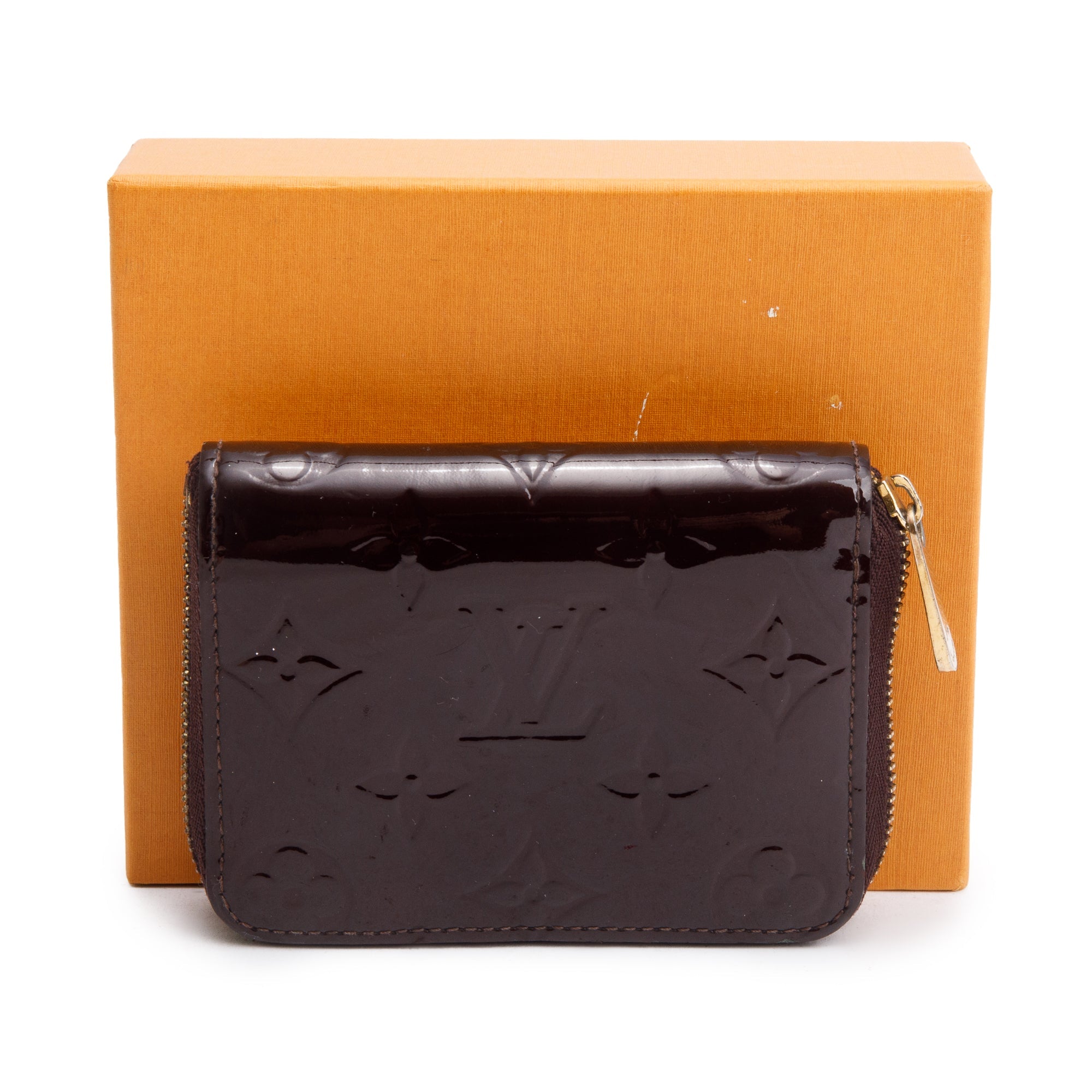 Louis Vuitton Amarante Monogram Vernis Leather Zippy Coin Purse w/ Box