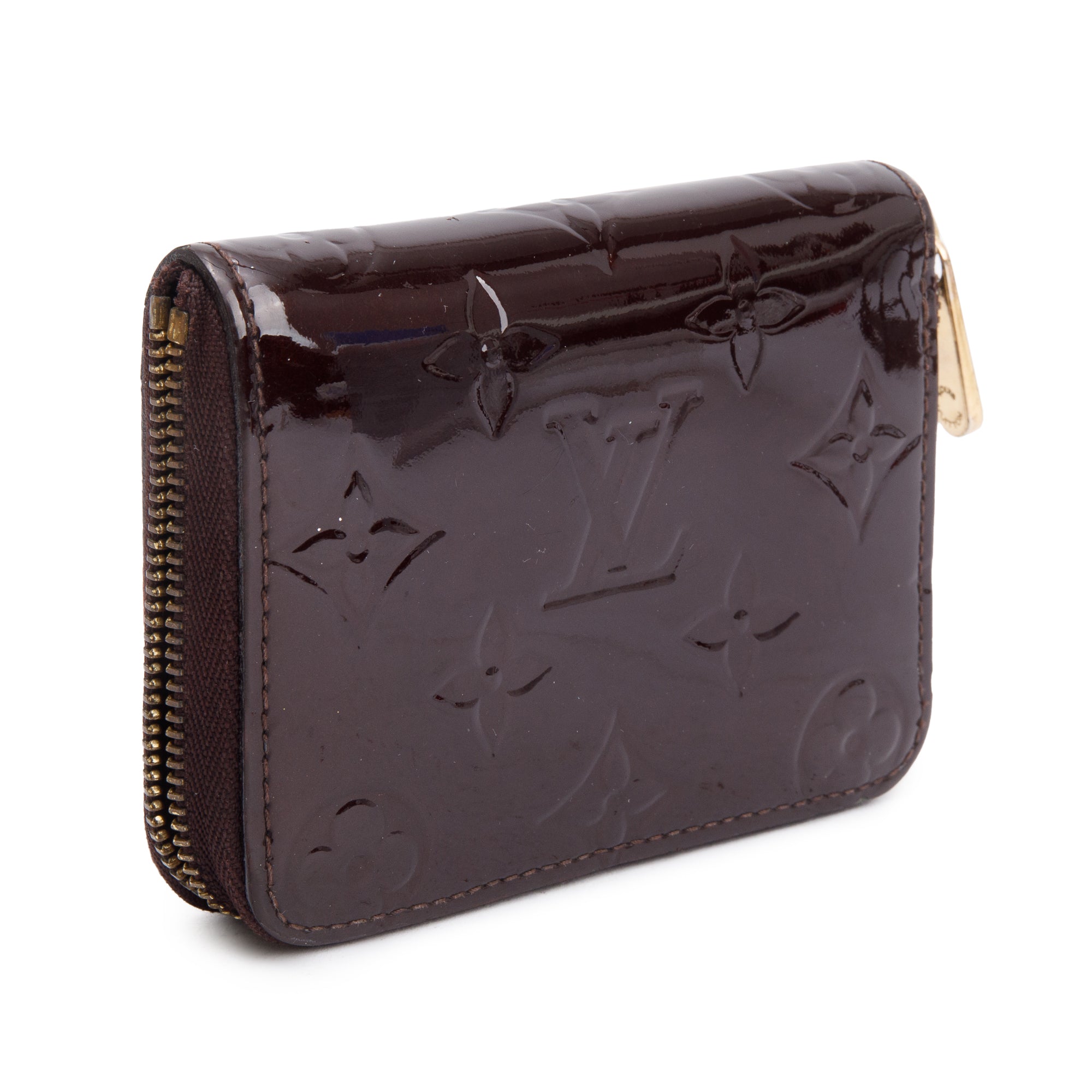 Louis Vuitton Amarante Monogram Vernis Leather Zippy Coin Purse w/ Box