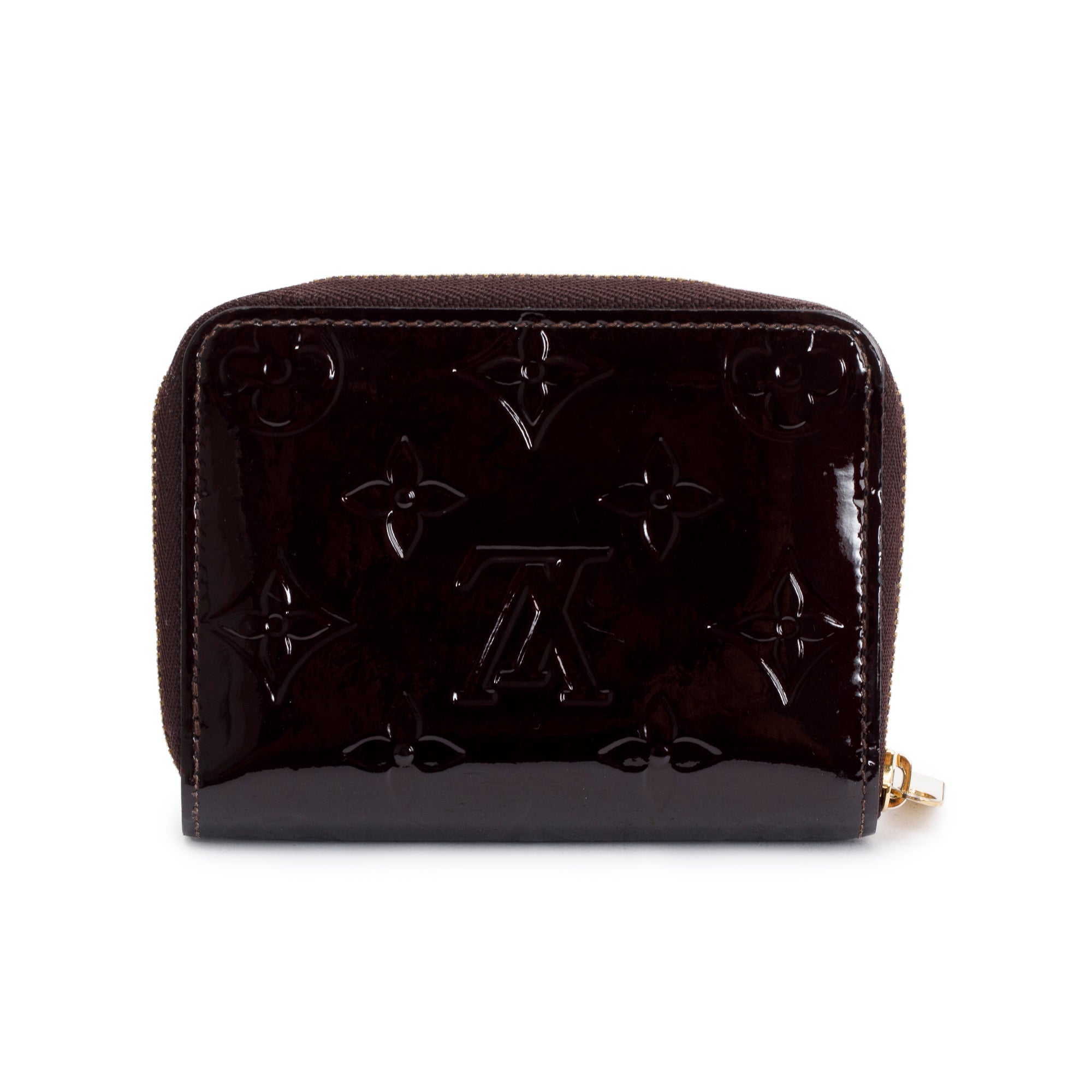 Louis Vuitton Amarante Monogram Vernis Leather Zippy Coin Purse w/ Box & Receipt