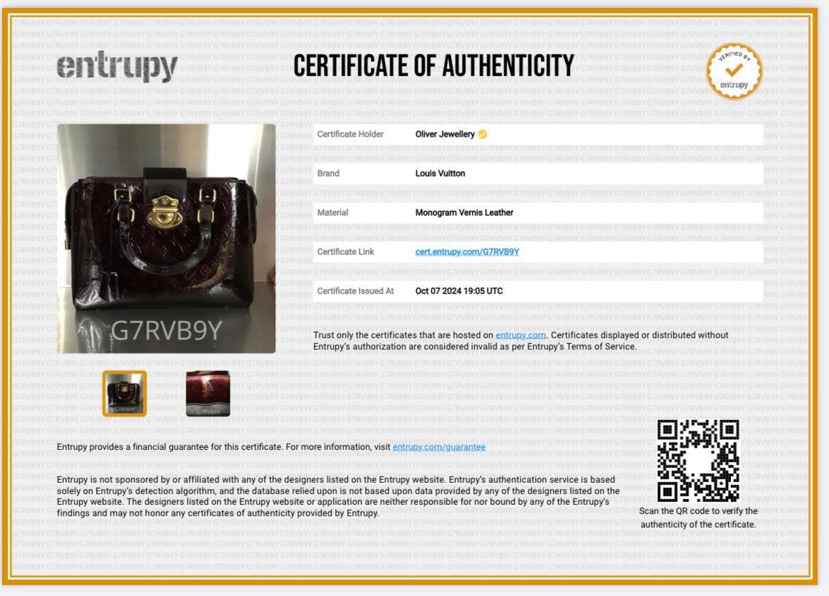 Louis Vuitton Amarante Monogram Vernis Melrose Avenue Handle Bag