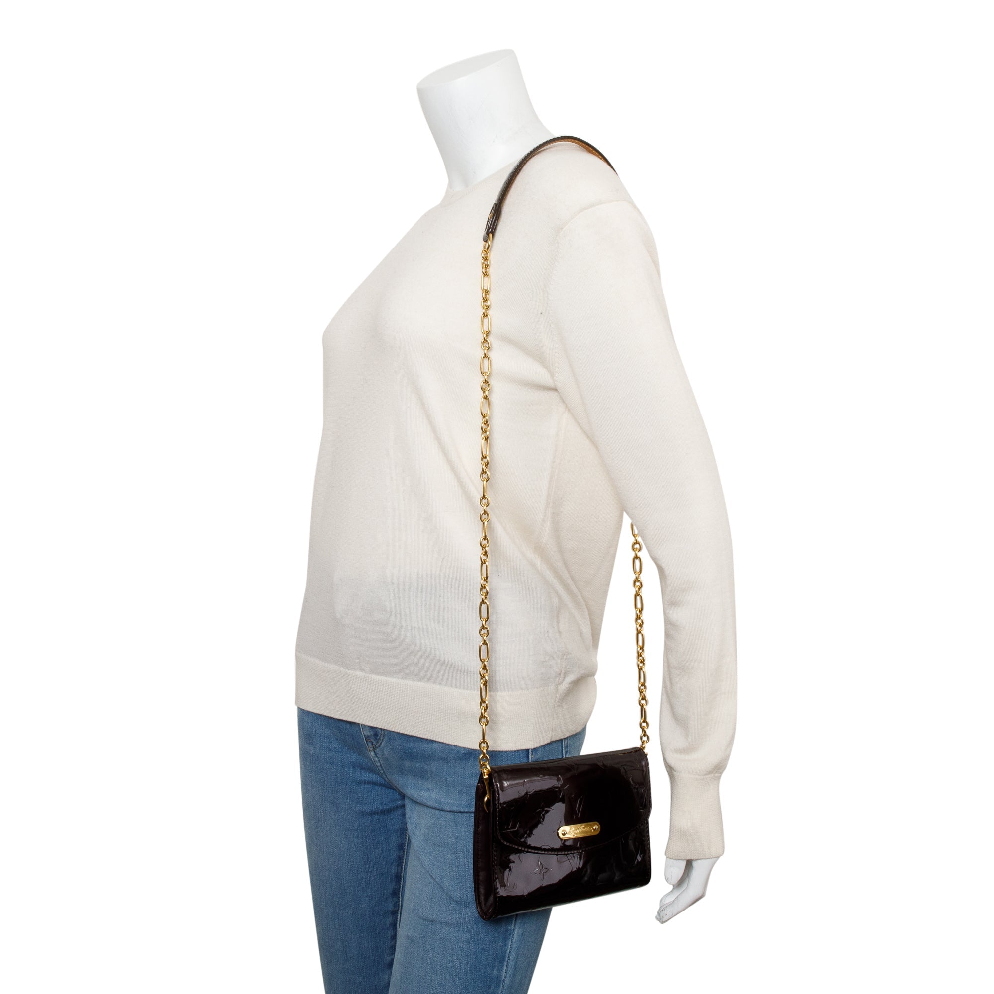 Louis Vuitton Amarante Monogram Vernis Patent Leather Bel Air
