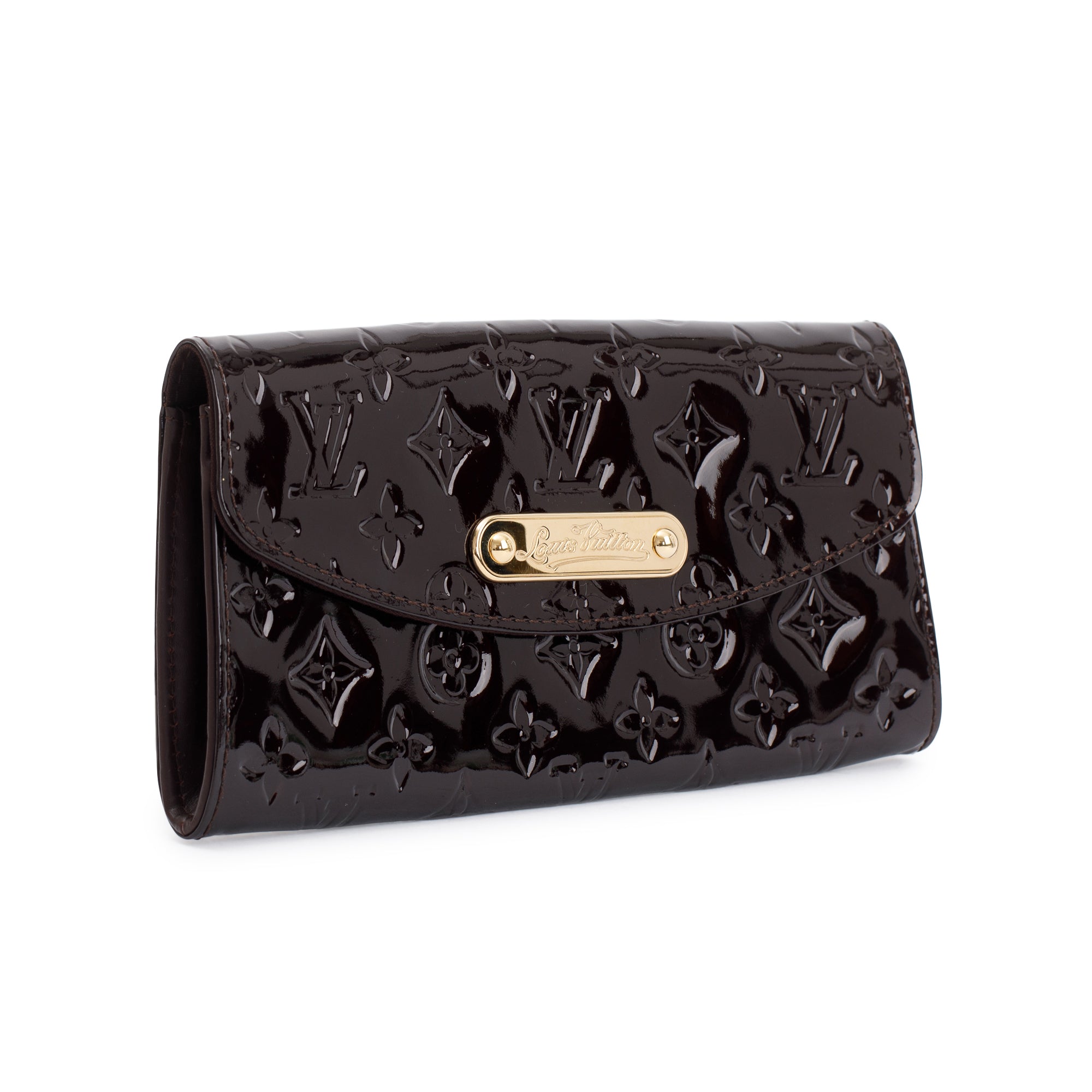 Louis Vuitton Amarante Monogram Vernis Patent Leather Sunset Boulevard Clutch