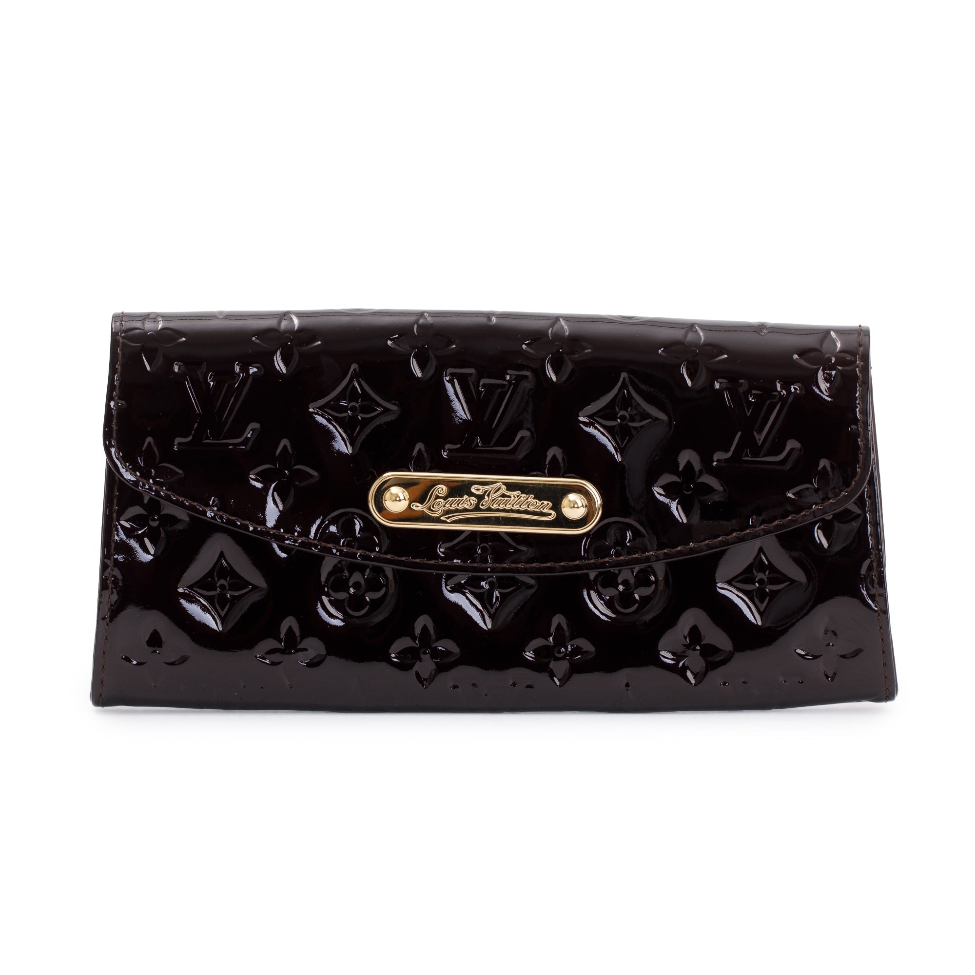 Louis Vuitton Amarante Monogram Vernis Patent Leather Sunset Boulevard Clutch