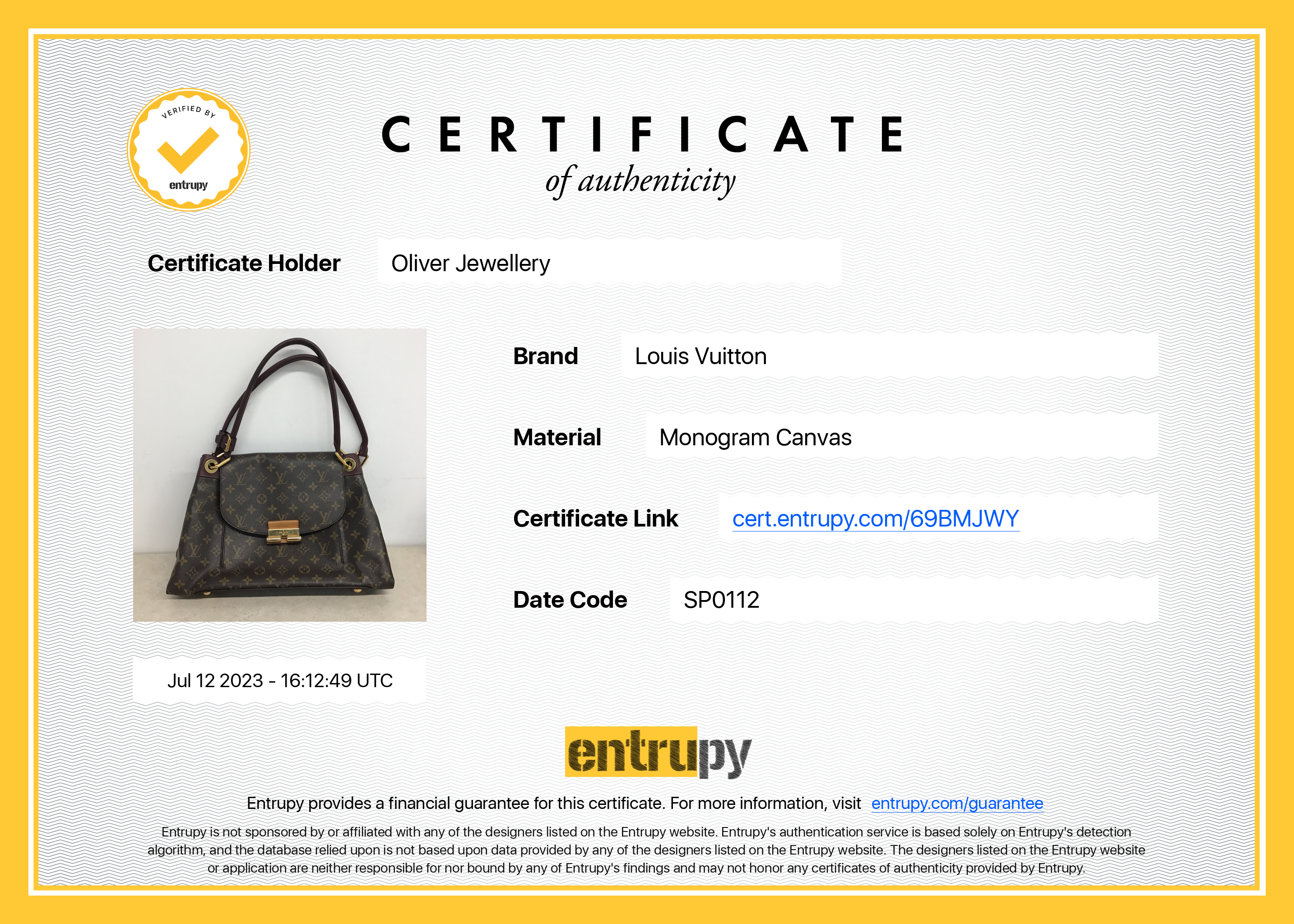 Louis Vuitton Amarante Vernis Romaine Bag