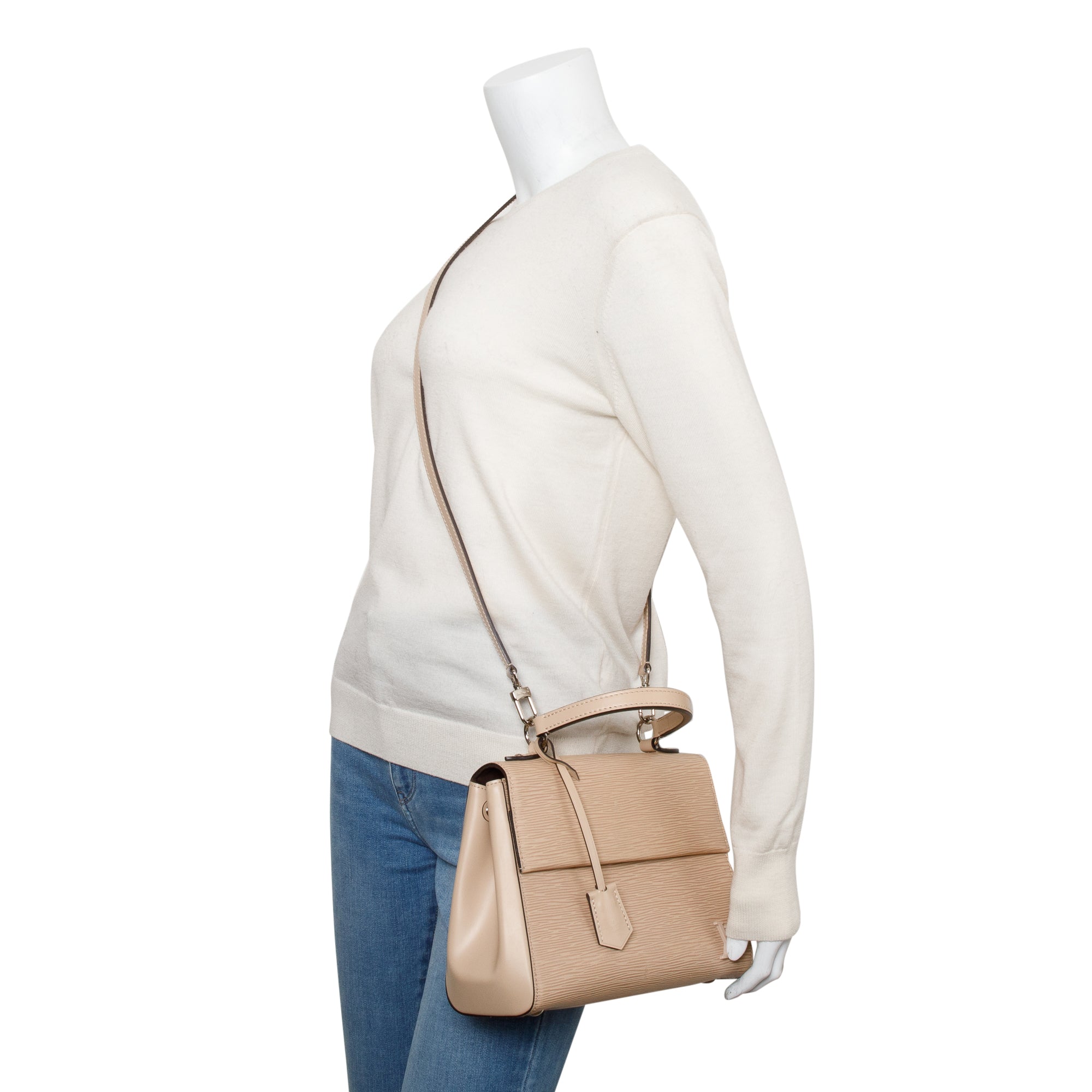 Louis Vuitton Beige Epi Leather Cluny BB w/ Box