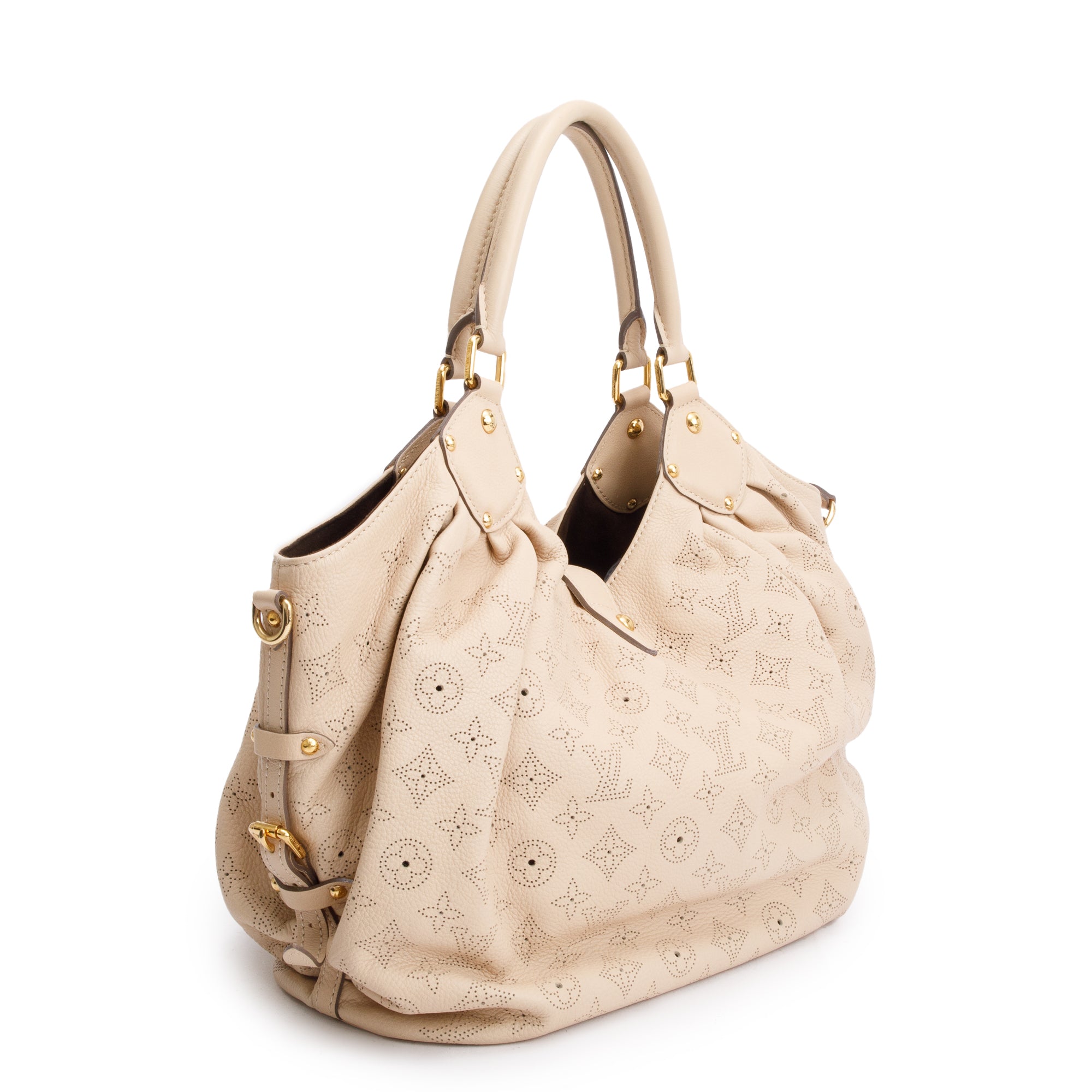 Louis Vuitton Beige Mahina Leather L Hobo