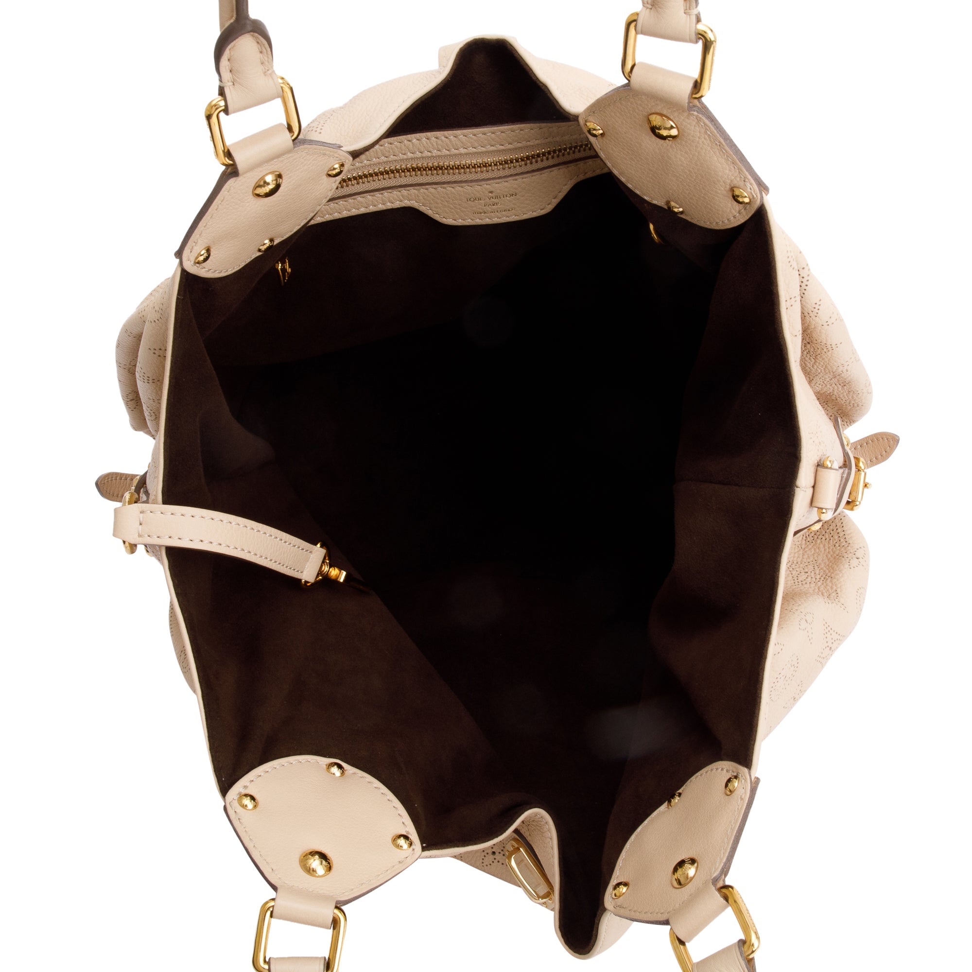 Louis Vuitton Beige Mahina Leather L Hobo