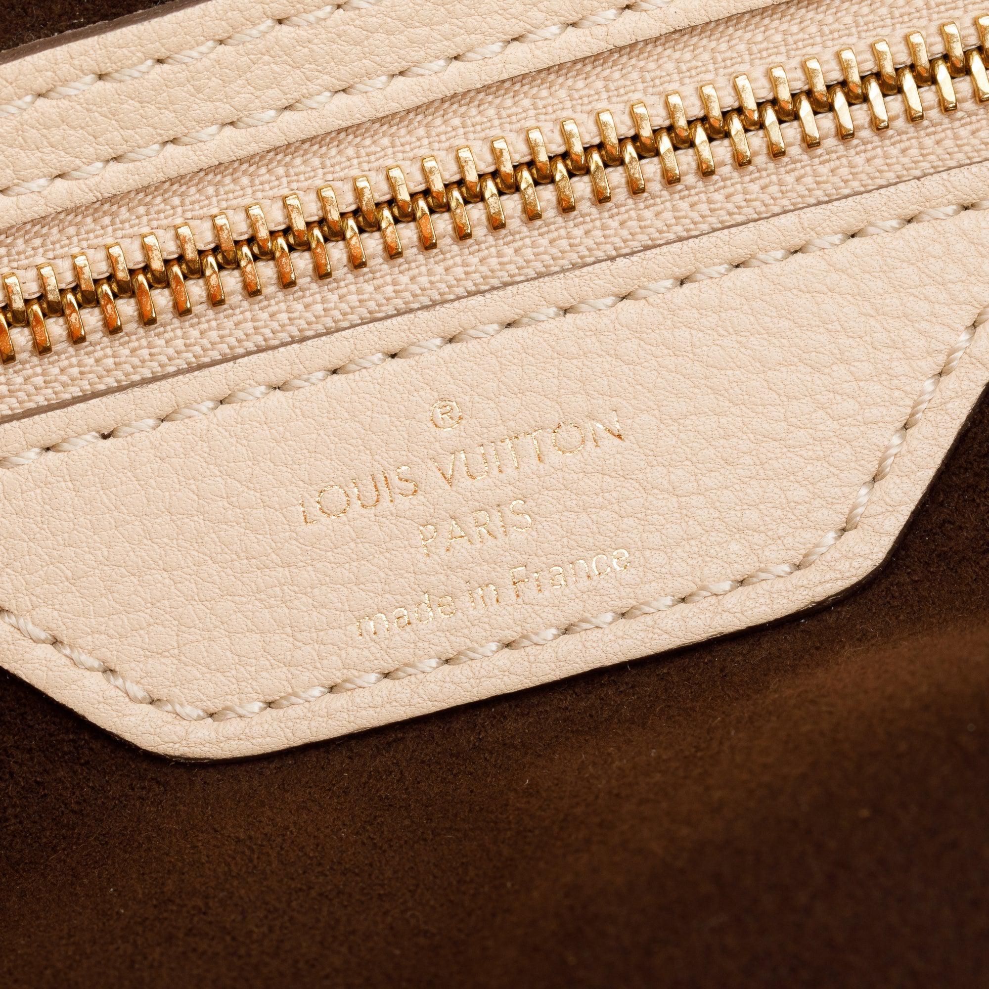 Louis Vuitton Beige Mahina Leather L Hobo
