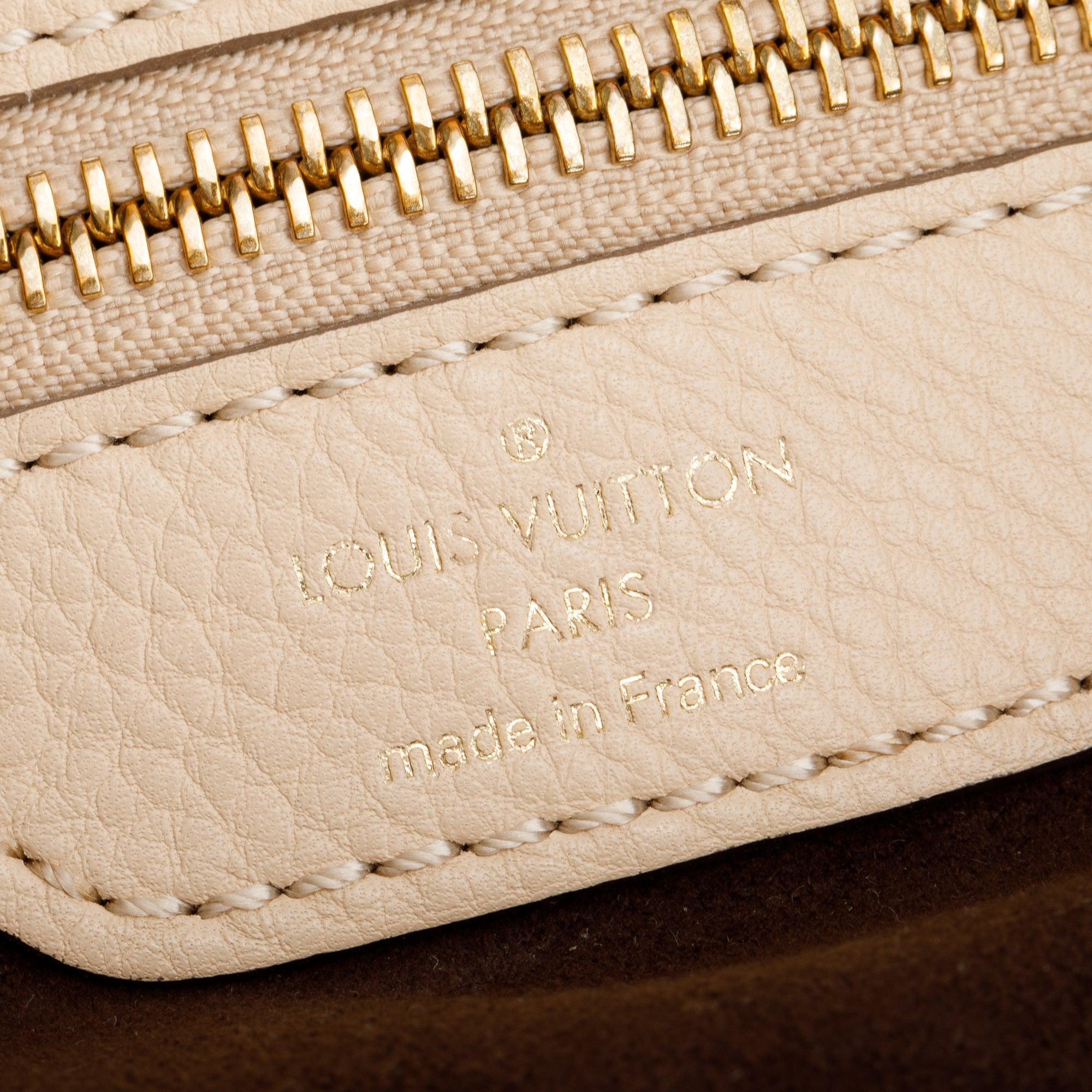 Louis Vuitton Beige Mahina Leather L Hobo