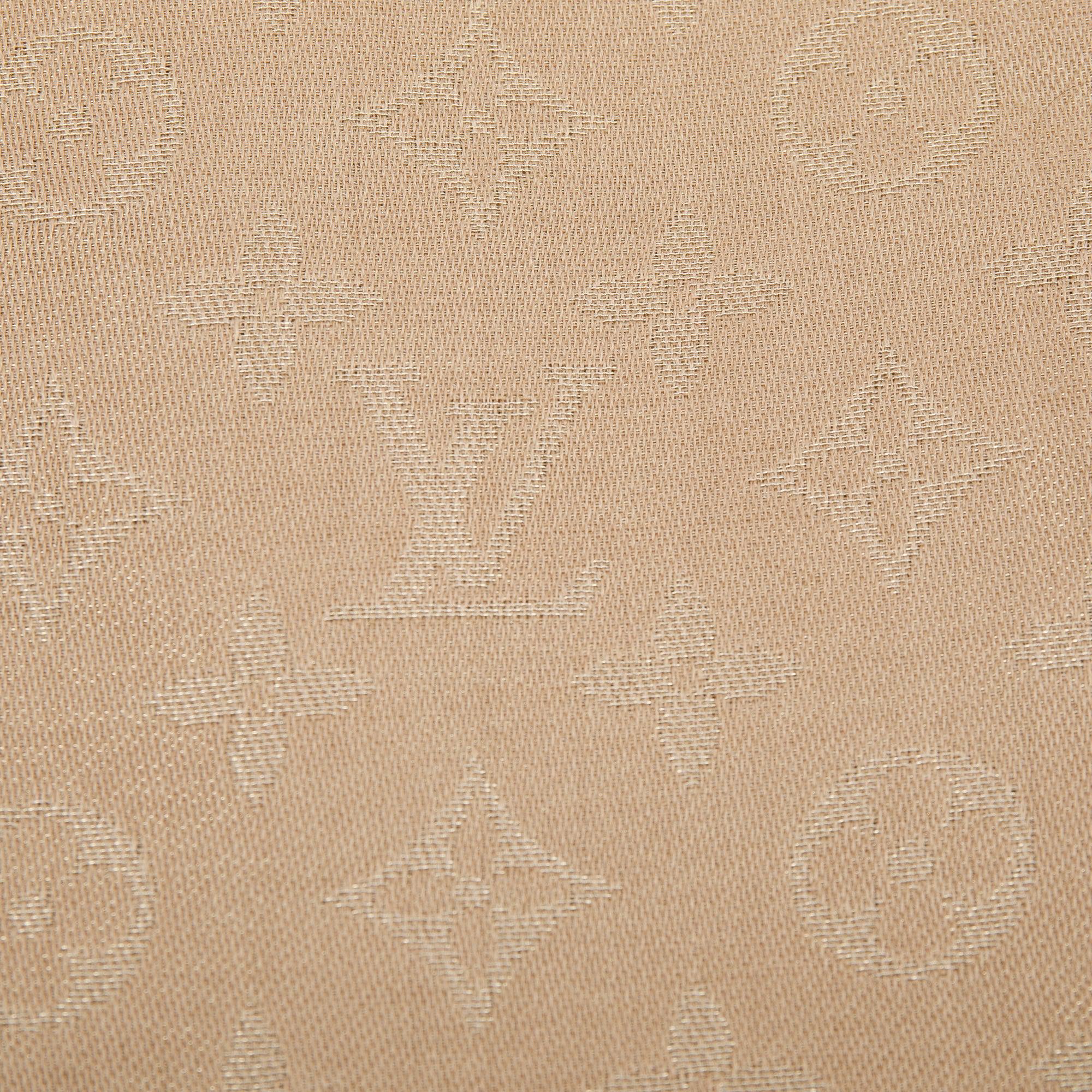 Louis Vuitton Beige Monogram Silk/Wool Shawl Scarf