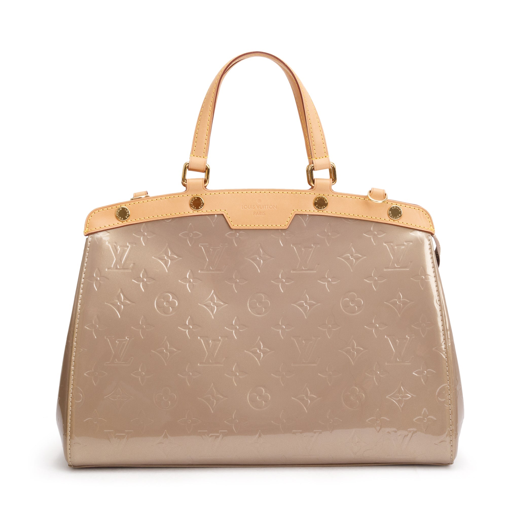 Louis Vuitton Beige Monogram Vernis Brea MM w/ Strap