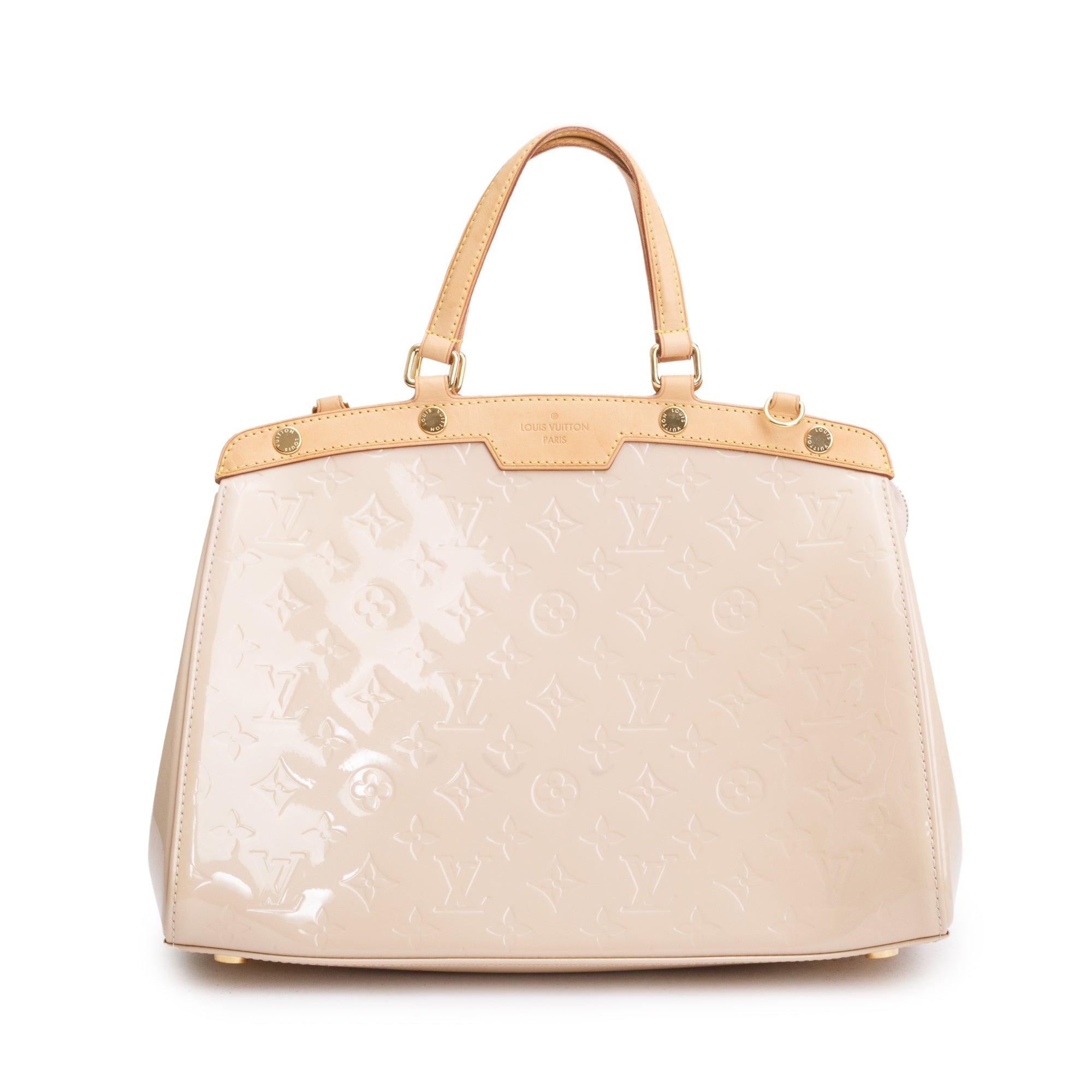 Louis Vuitton Beige Monogram Vernis Brea MM w/ Strap