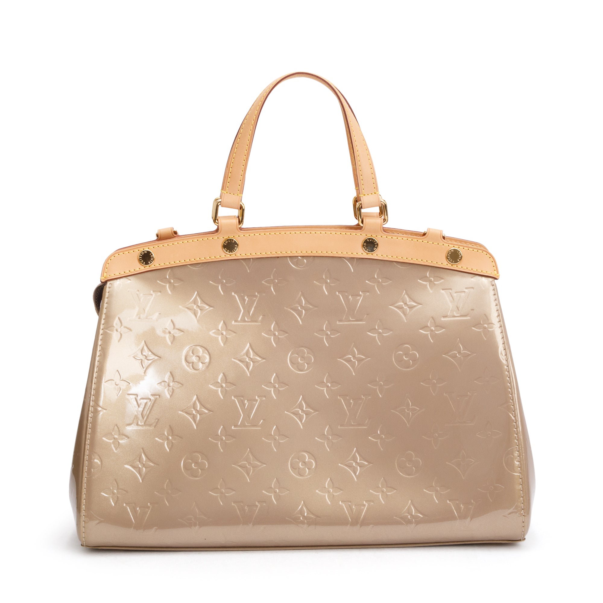 Louis Vuitton Beige Monogram Vernis Brea MM w/ Strap