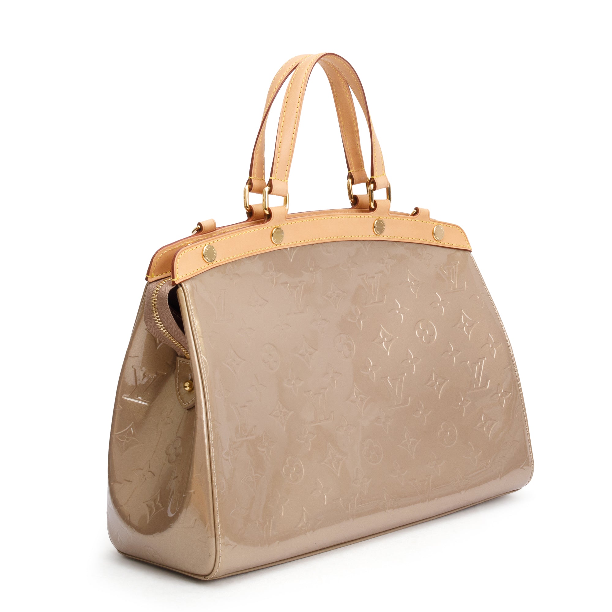 Louis Vuitton Beige Monogram Vernis Brea MM w/ Strap