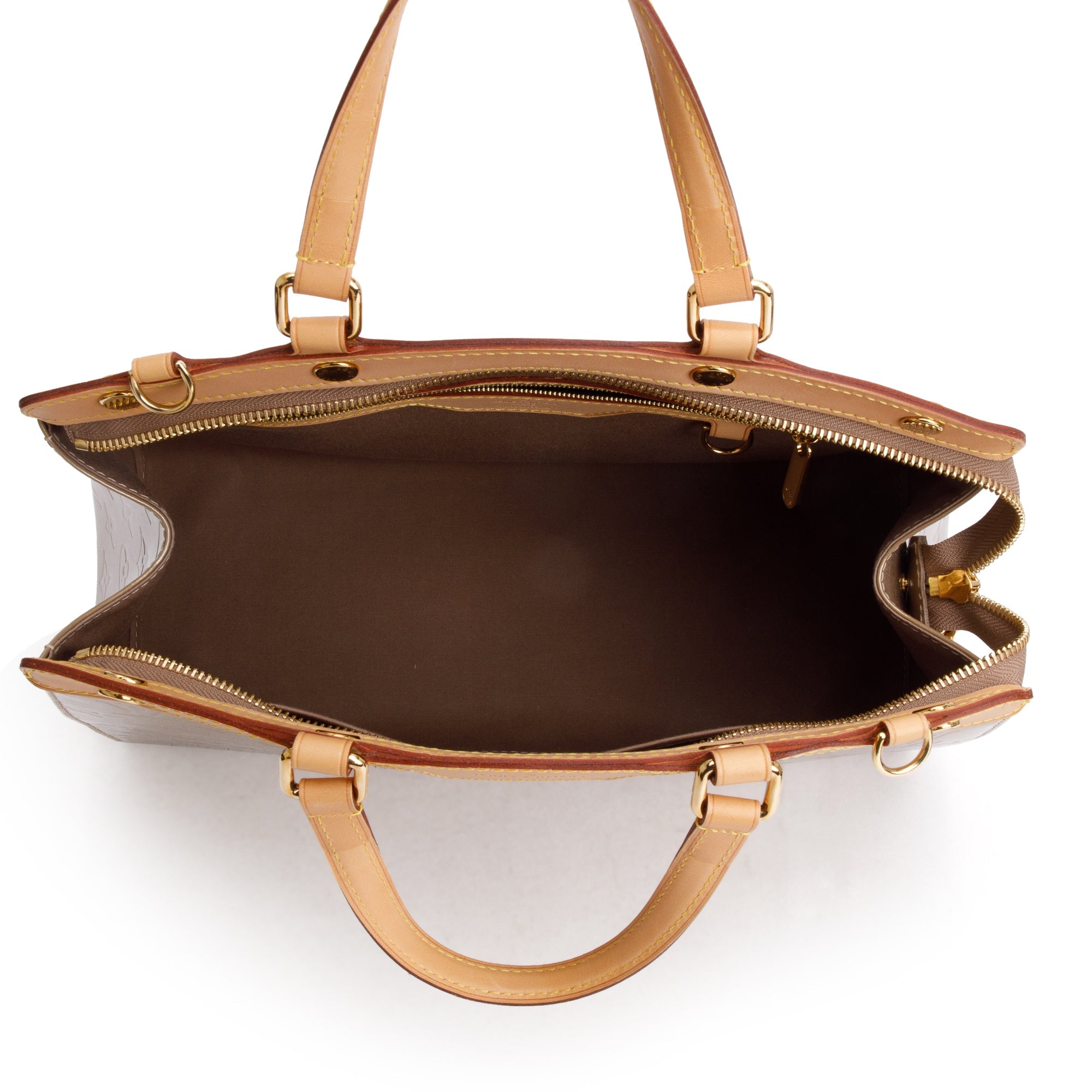 Louis Vuitton Beige Monogram Vernis Brea MM w/ Strap