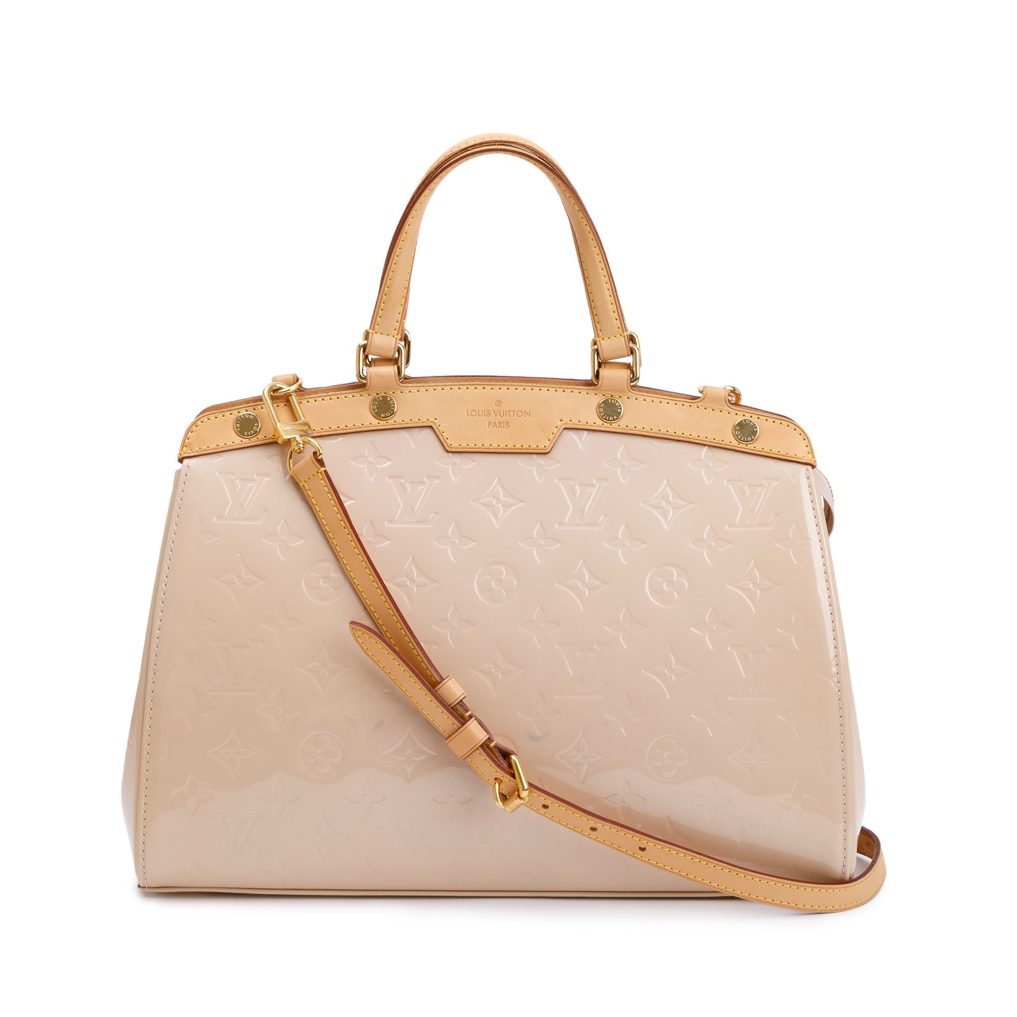 Louis Vuitton Beige Monogram Vernis Brea MM w/ Strap