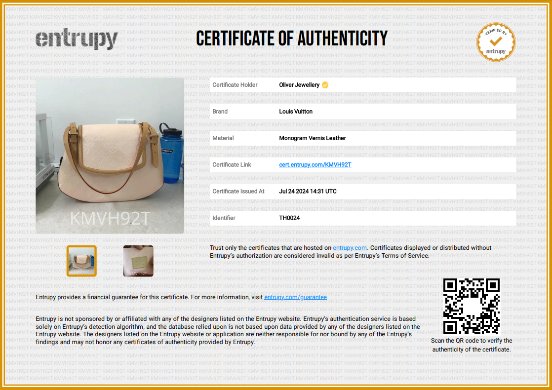 Louis Vuitton Beige Vernis Leather Biscayne Bay Bag