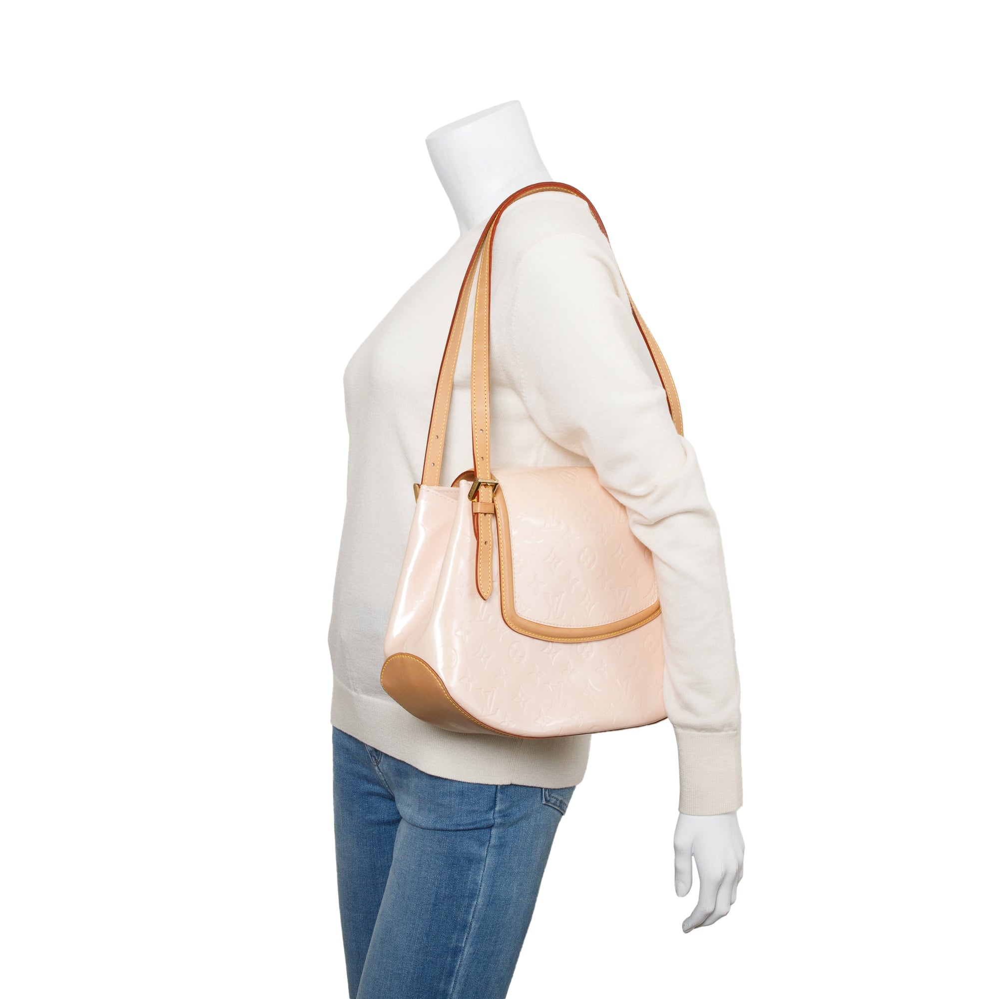 Louis Vuitton Beige Vernis Leather Biscayne Bay Bag