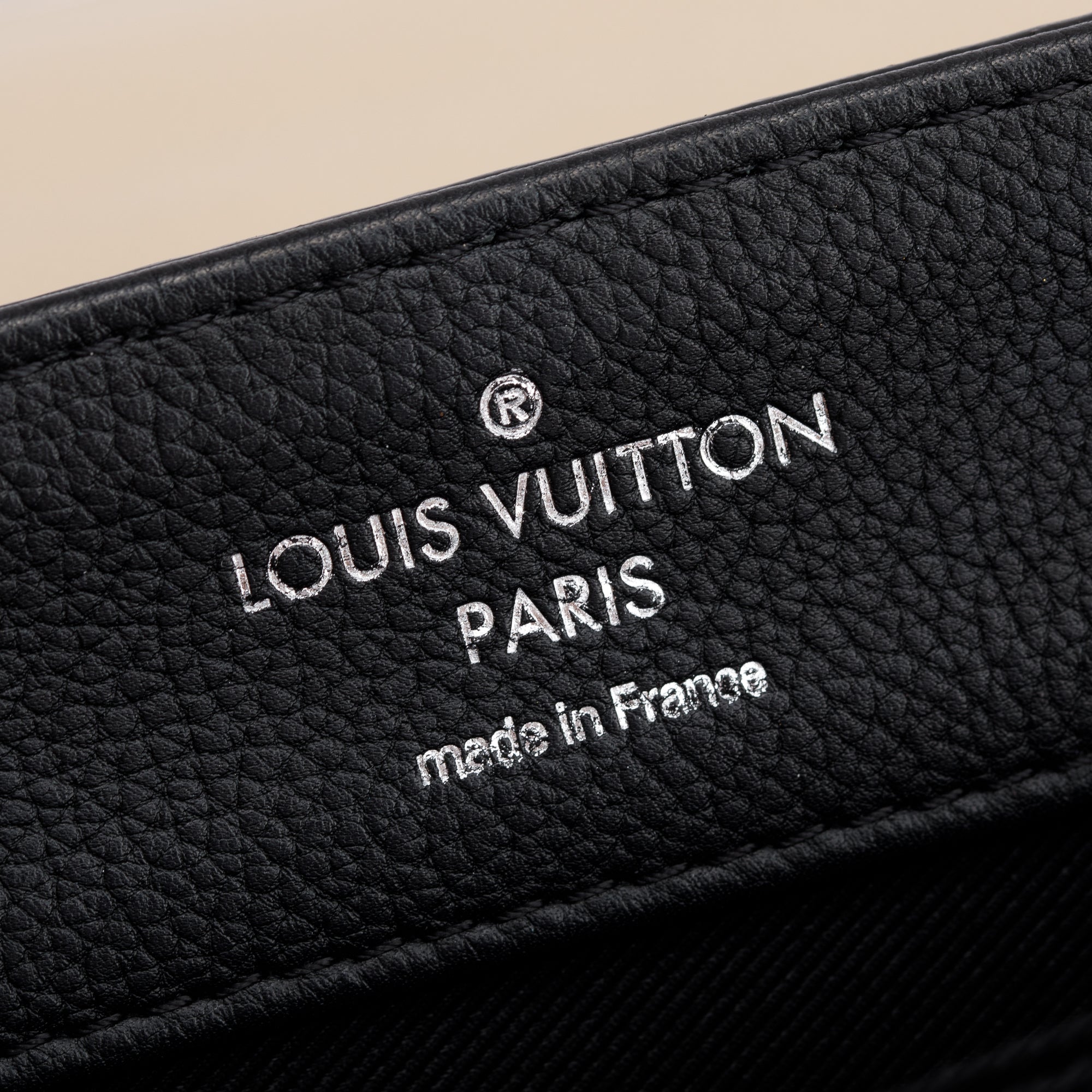 Louis Vuitton Beige/Black Taurillon Leather LockMe II Top Handle Bag