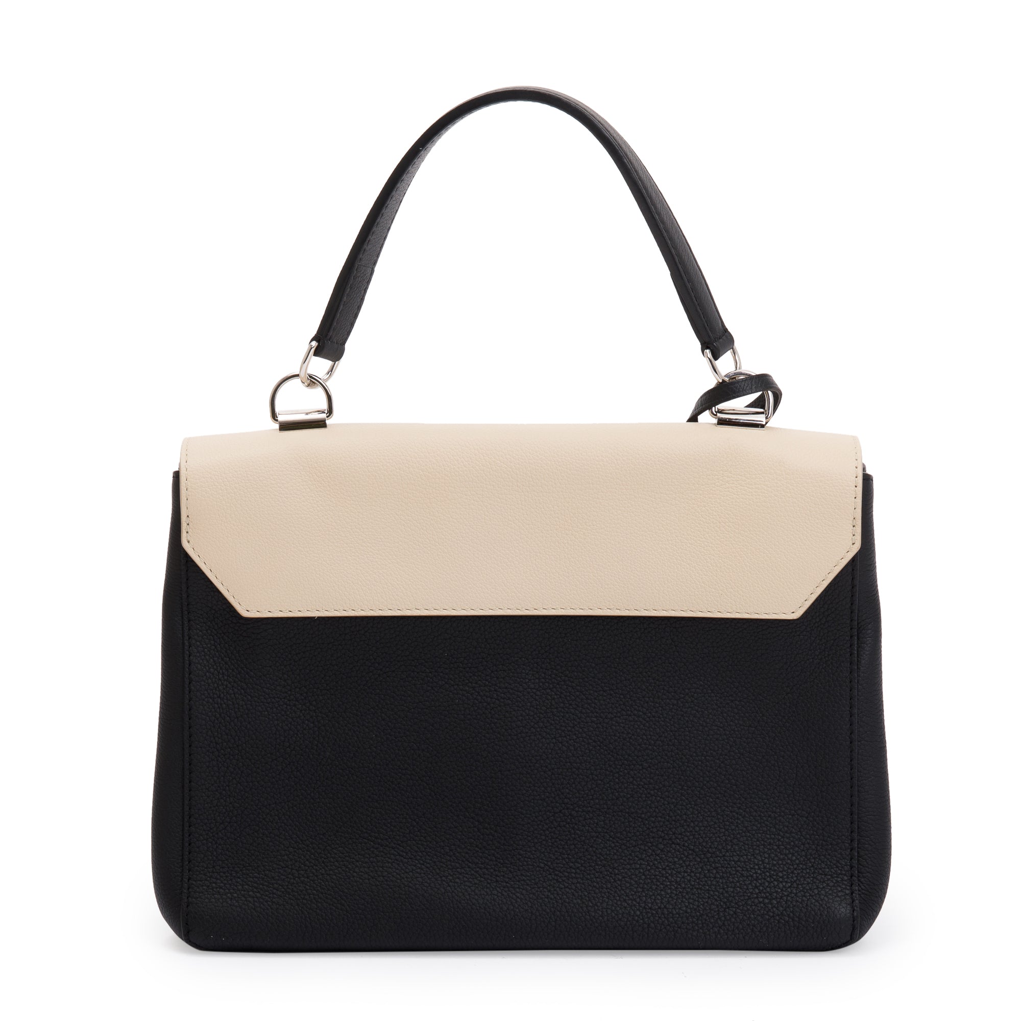 Louis Vuitton Beige/Black Taurillon Leather Lockme II Top Handle Bag