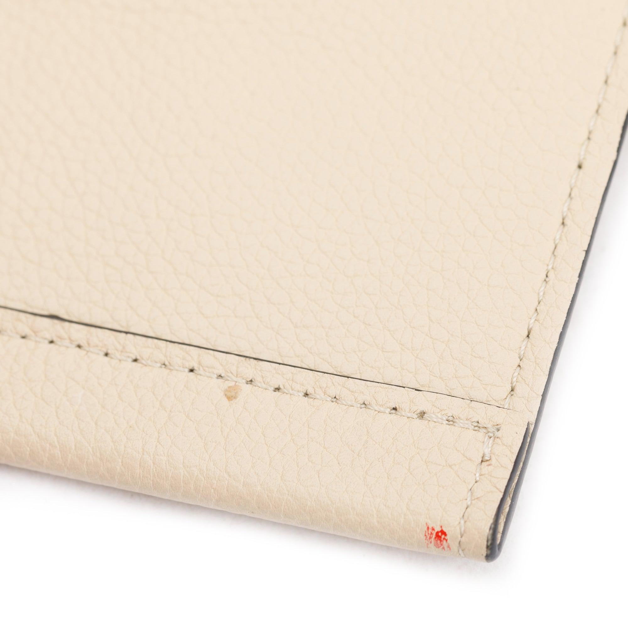 Louis Vuitton Black & Beige Calfskin Leather Lockme Wallet