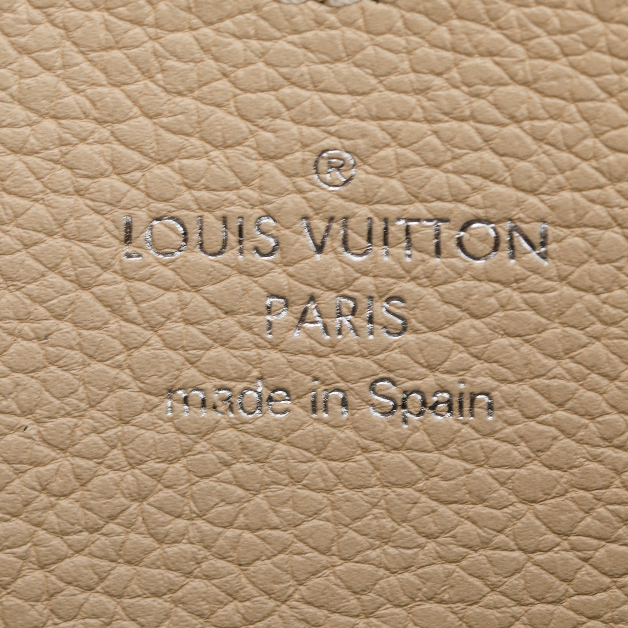 Louis Vuitton Black & Beige Calfskin Leather Lockme Wallet