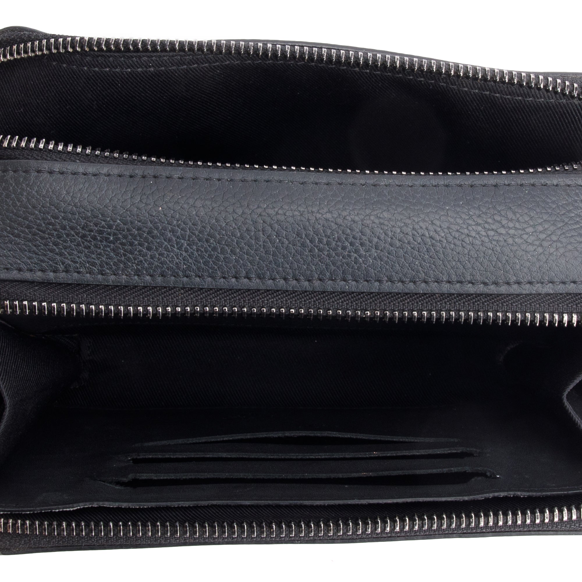 Louis Vuitton Black Calfskin Leather Alpha Wearable Wallet Crossbody