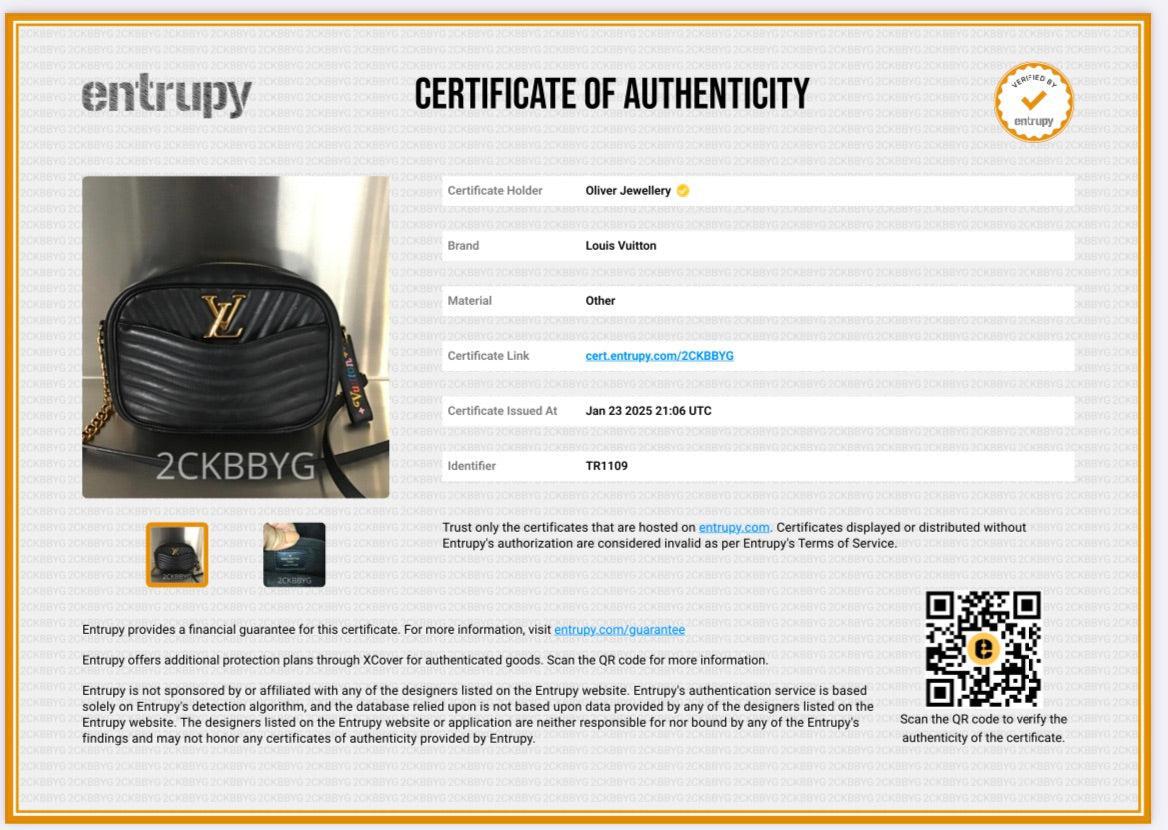 Louis Vuitton Black Calfskin Leather New Wave Camera Bag w/ Box