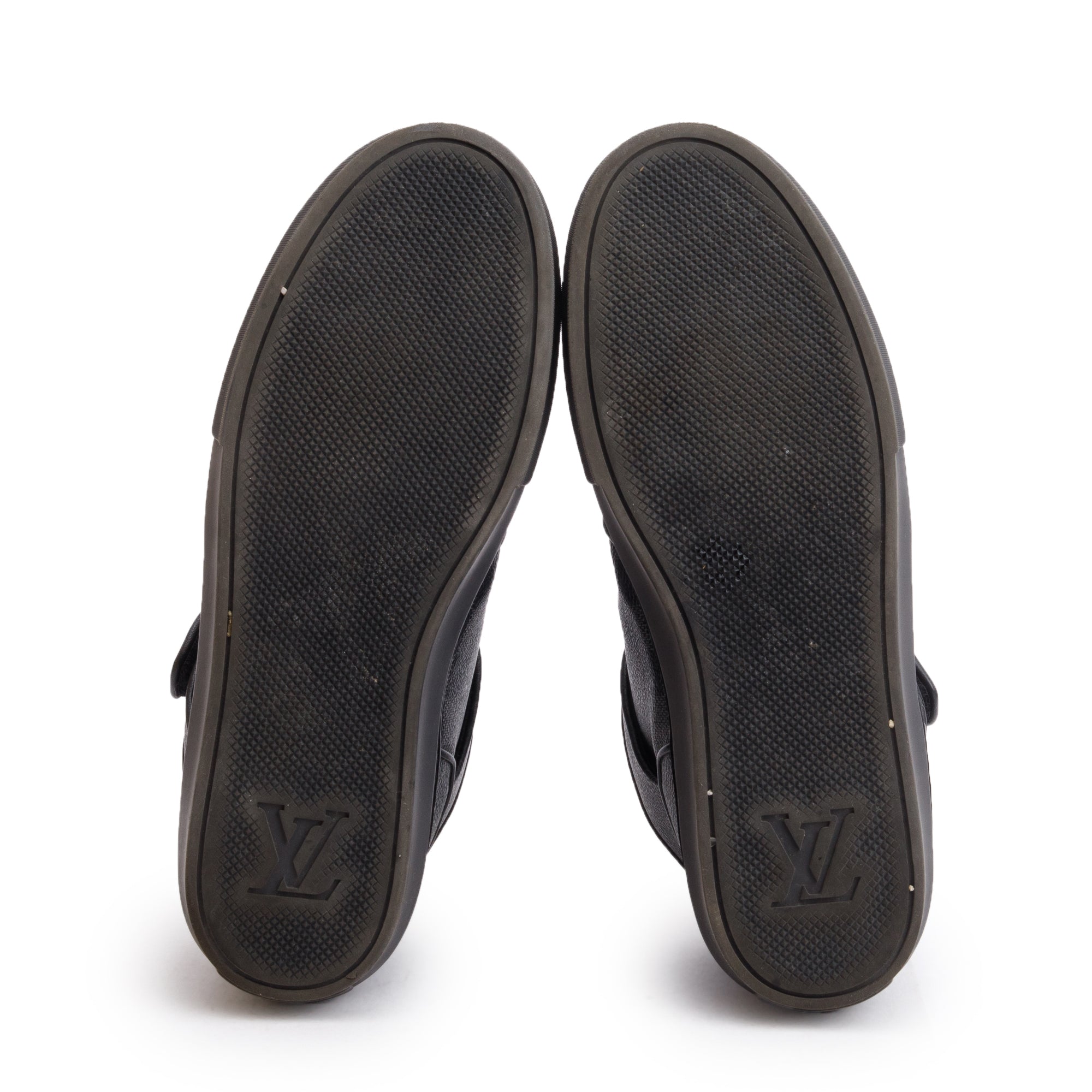 Louis Vuitton Black Damier Graphite Canvas Acapulco Mid-Top Sneakers, Size 9 w/ Box