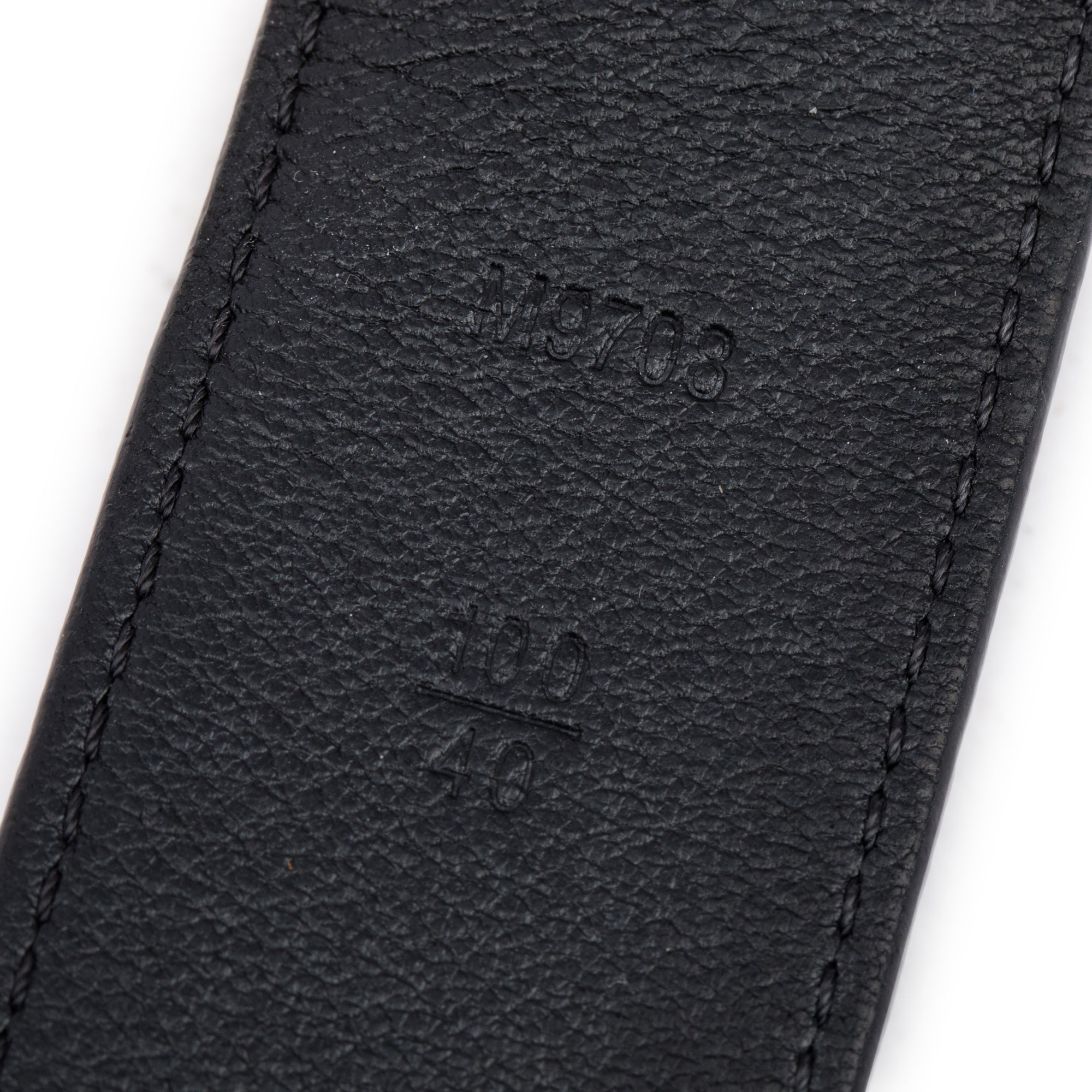 Louis Vuitton Black Damier Graphite Saint-Cure 32 MM Belt, Size 100 40 w/ Box