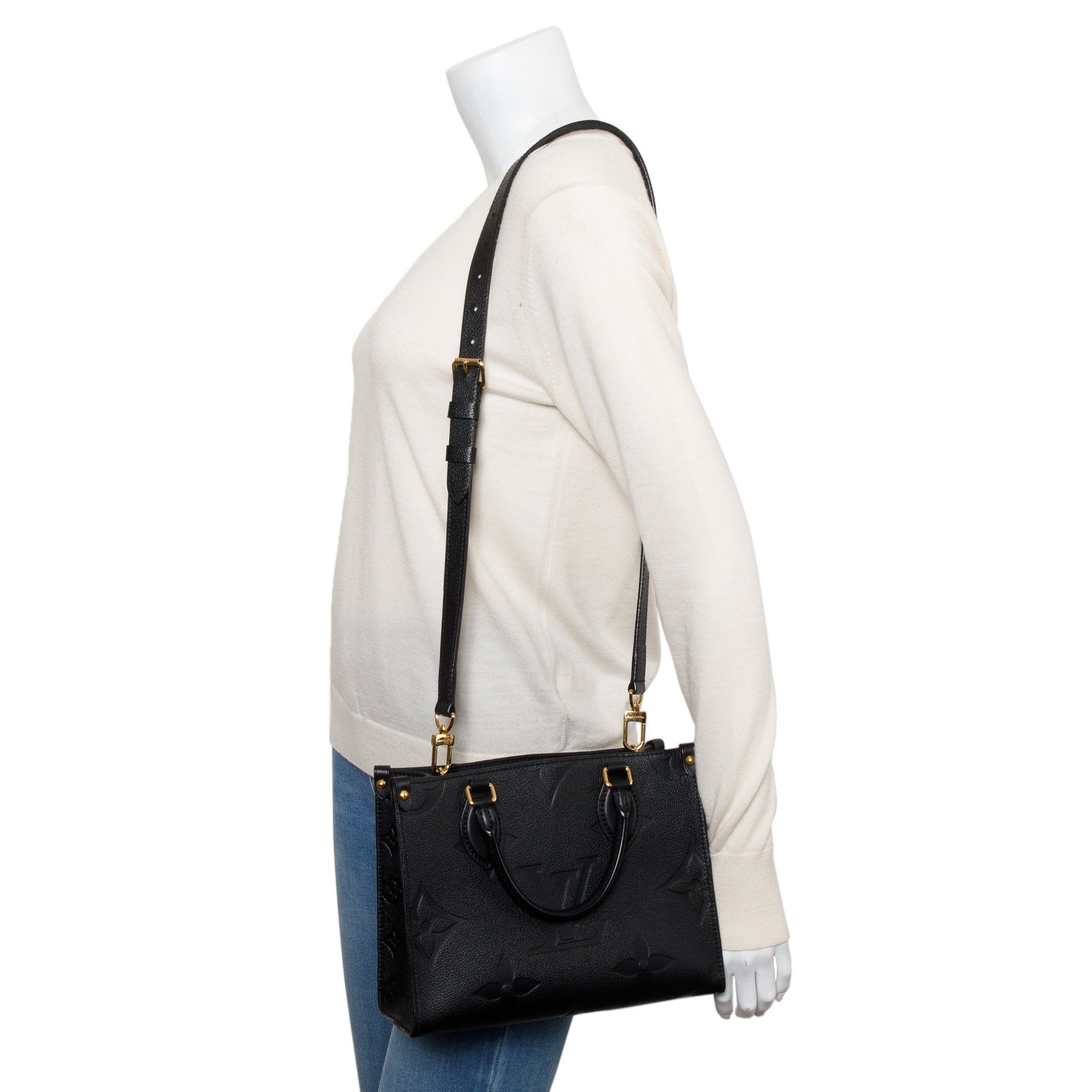 Louis Vuitton Black Empreinte Monogram OnTheGo PM w/ Strap, Box & Receipt
