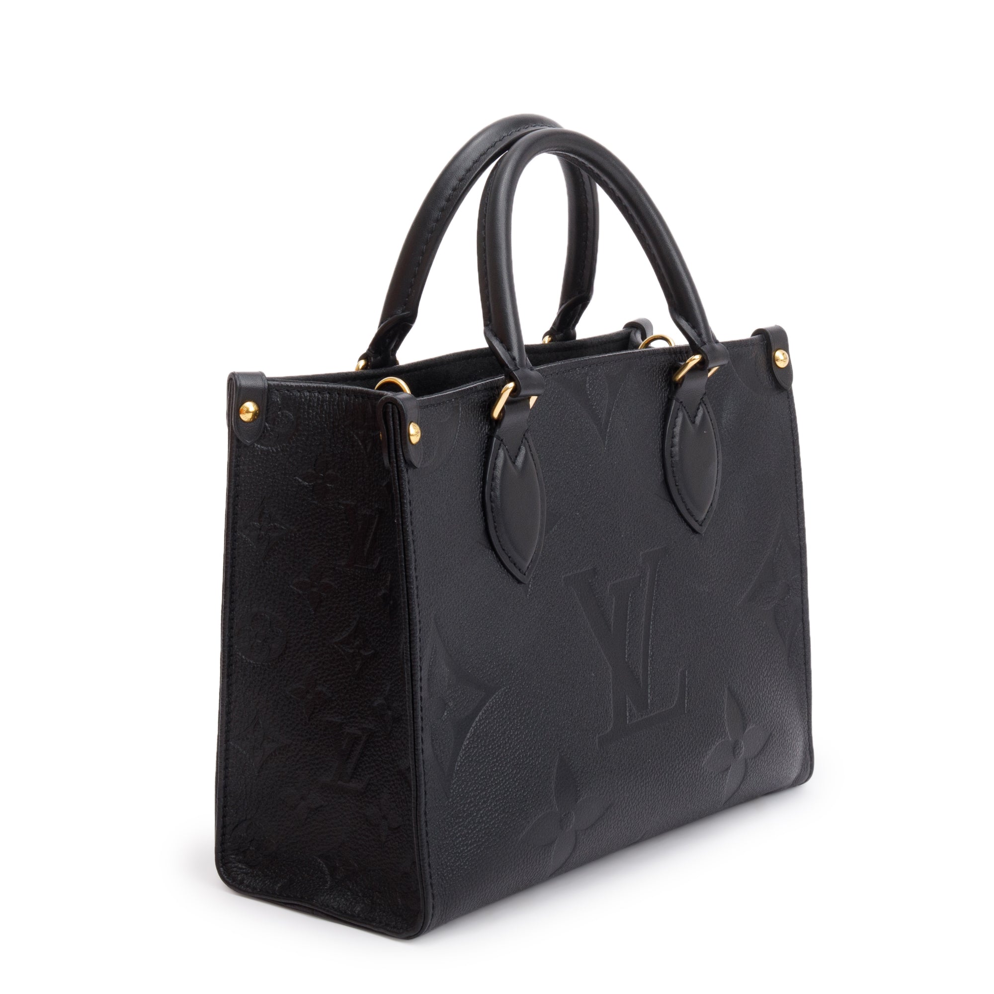 Louis Vuitton Black Empreinte Monogram OnTheGo PM w/ Strap, Box & Receipt
