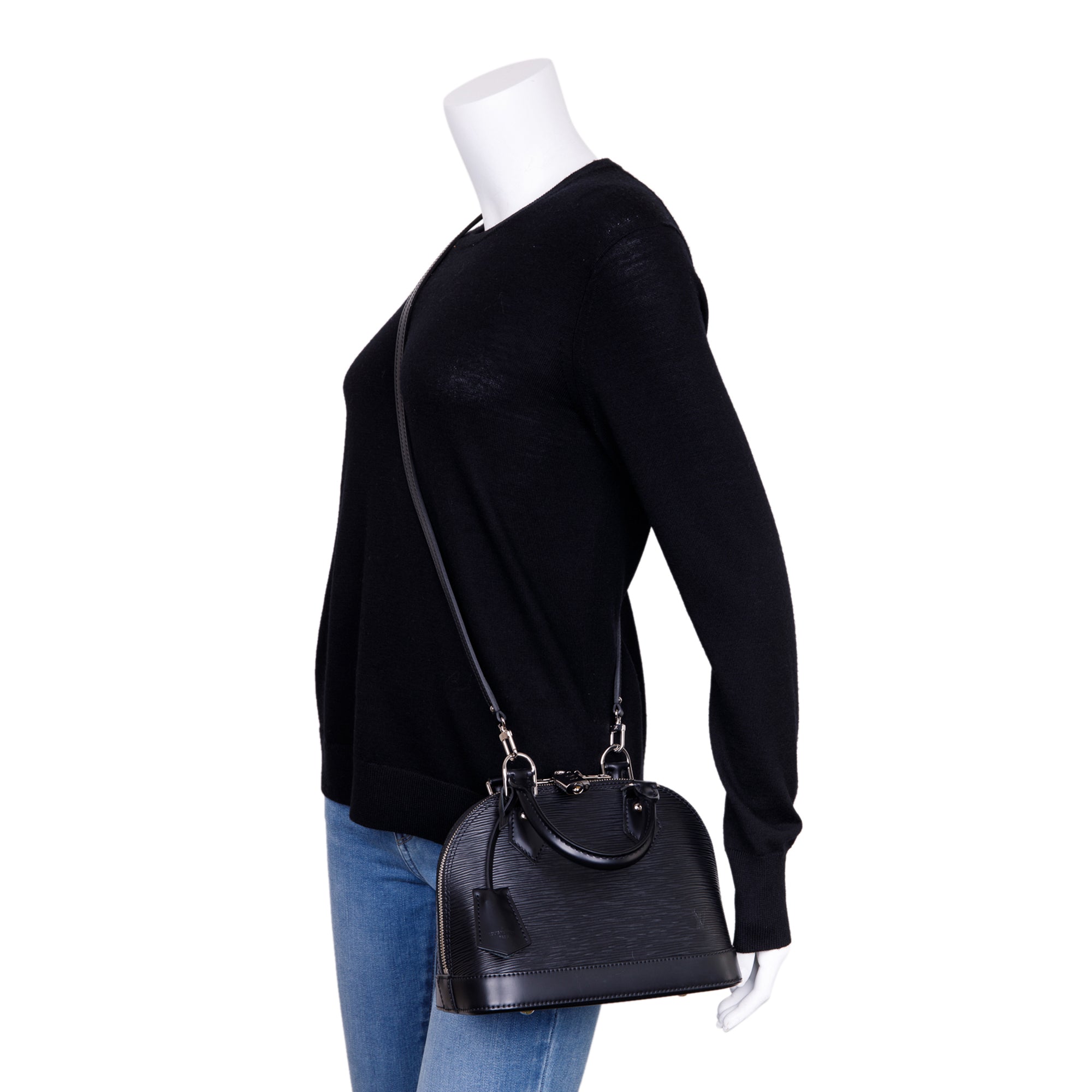 Louis Vuitton Black Epi Alma BB W/ Box