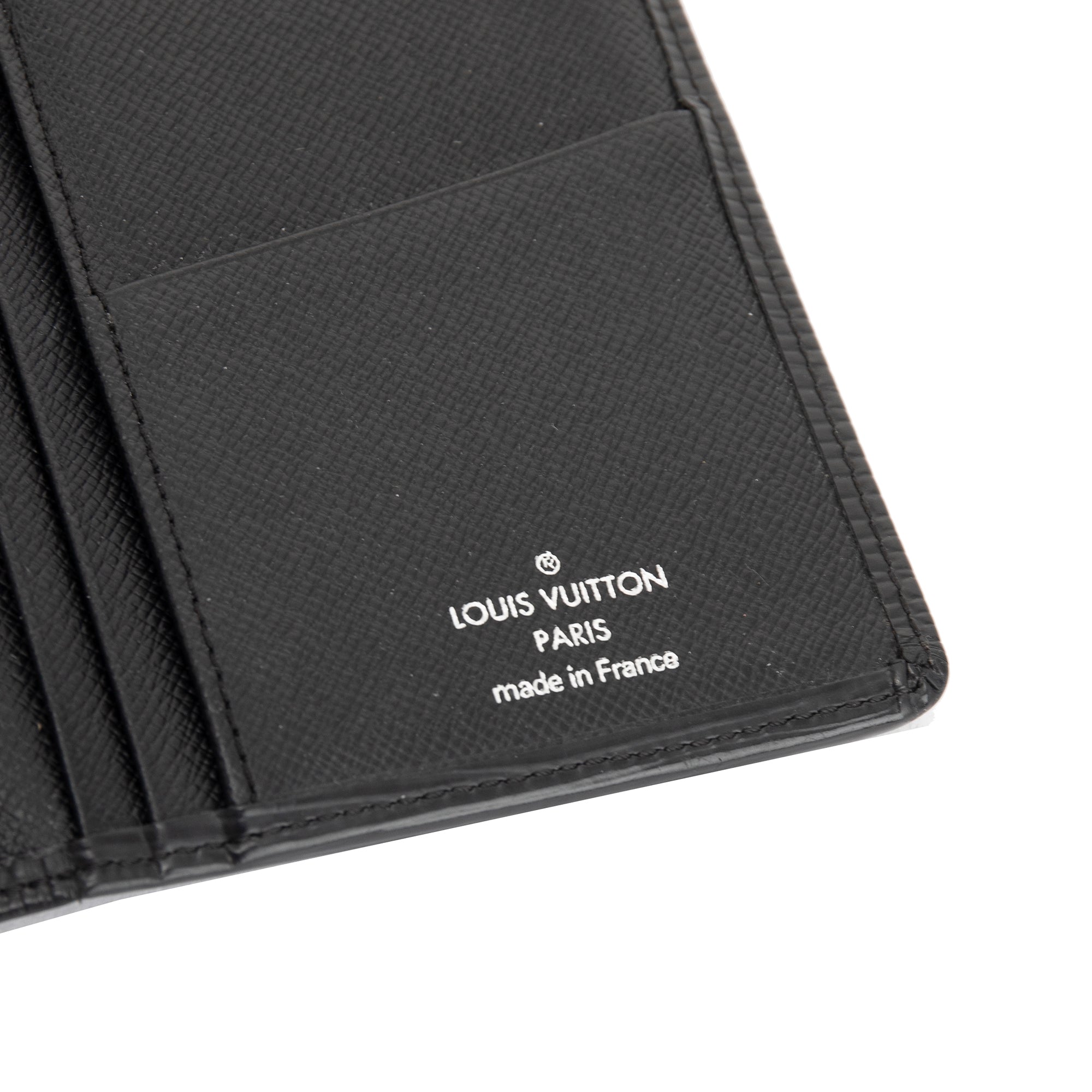 Louis Vuitton Black Epi Brazza Wallet w/ Box