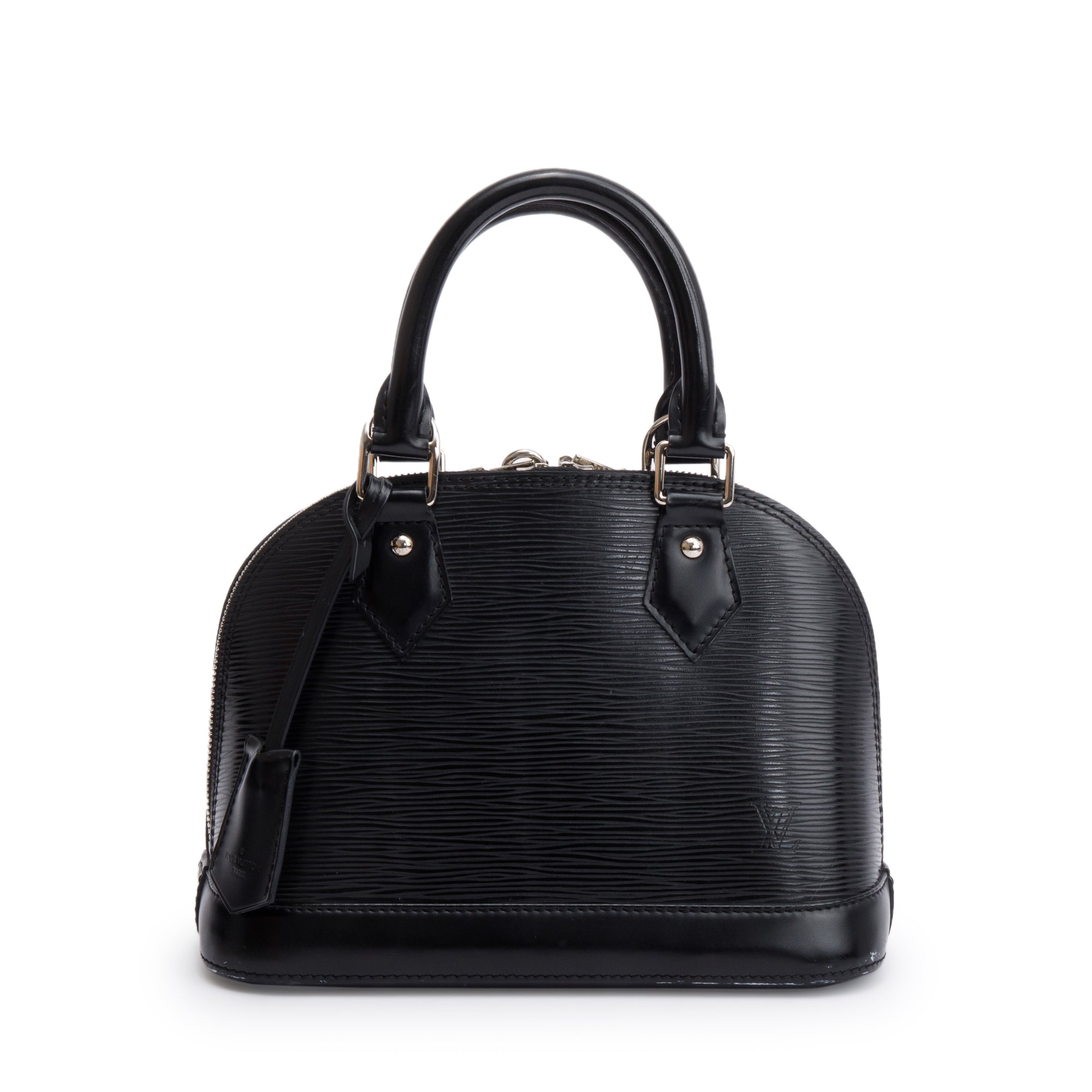 Louis Vuitton Black Epi Leather Alma BB w/ Box & Strap