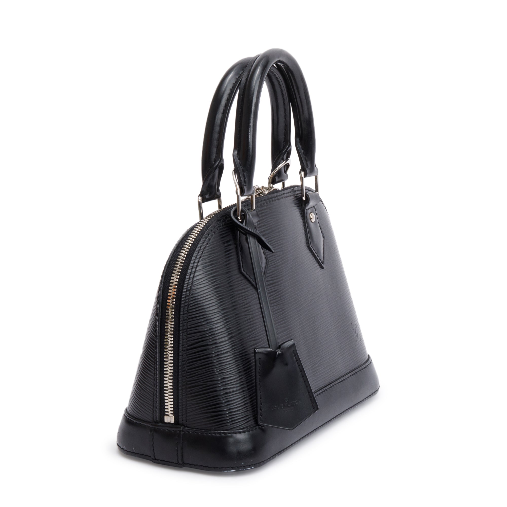 Louis Vuitton Black Epi Leather Alma BB w/ Box & Strap