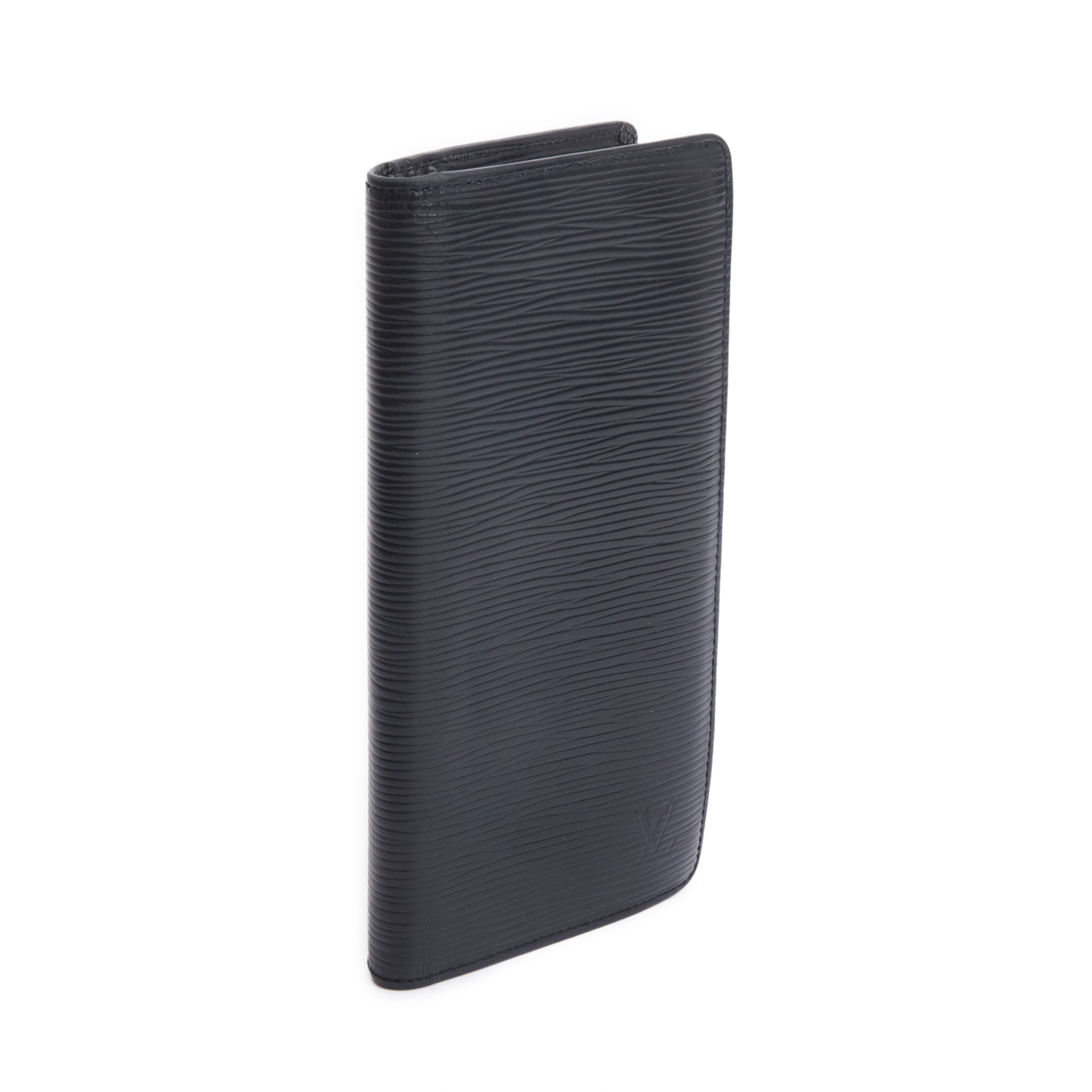 Louis Vuitton Black Epi Leather Brazza Wallet w/ Box