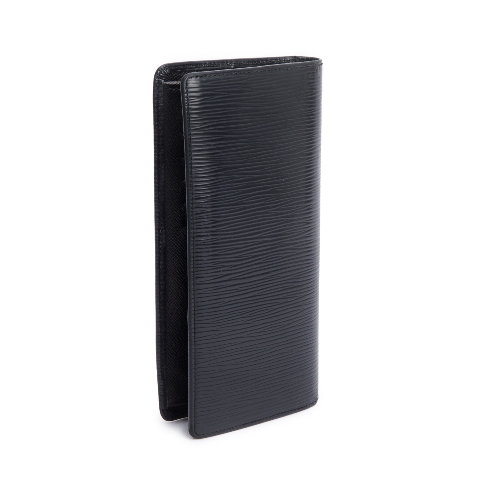 Louis Vuitton Black Epi Leather Brazza Wallet w/ Box