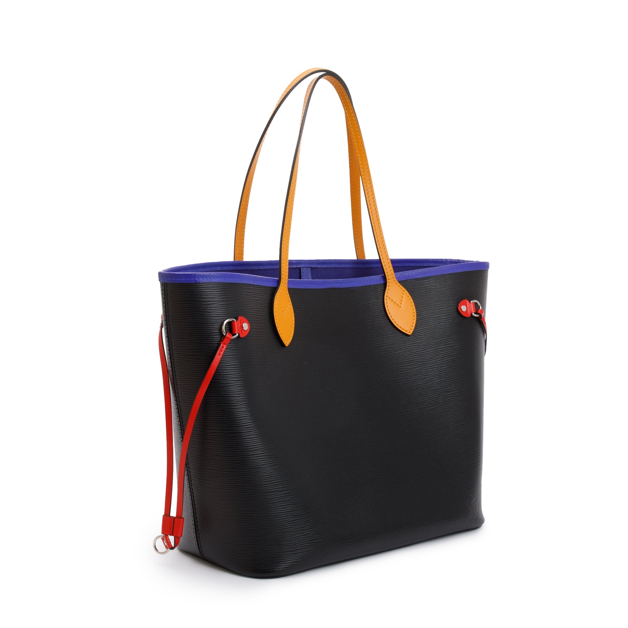 Louis Vuitton Black Epi Leather Neverfull MM w/ Box & Pouch