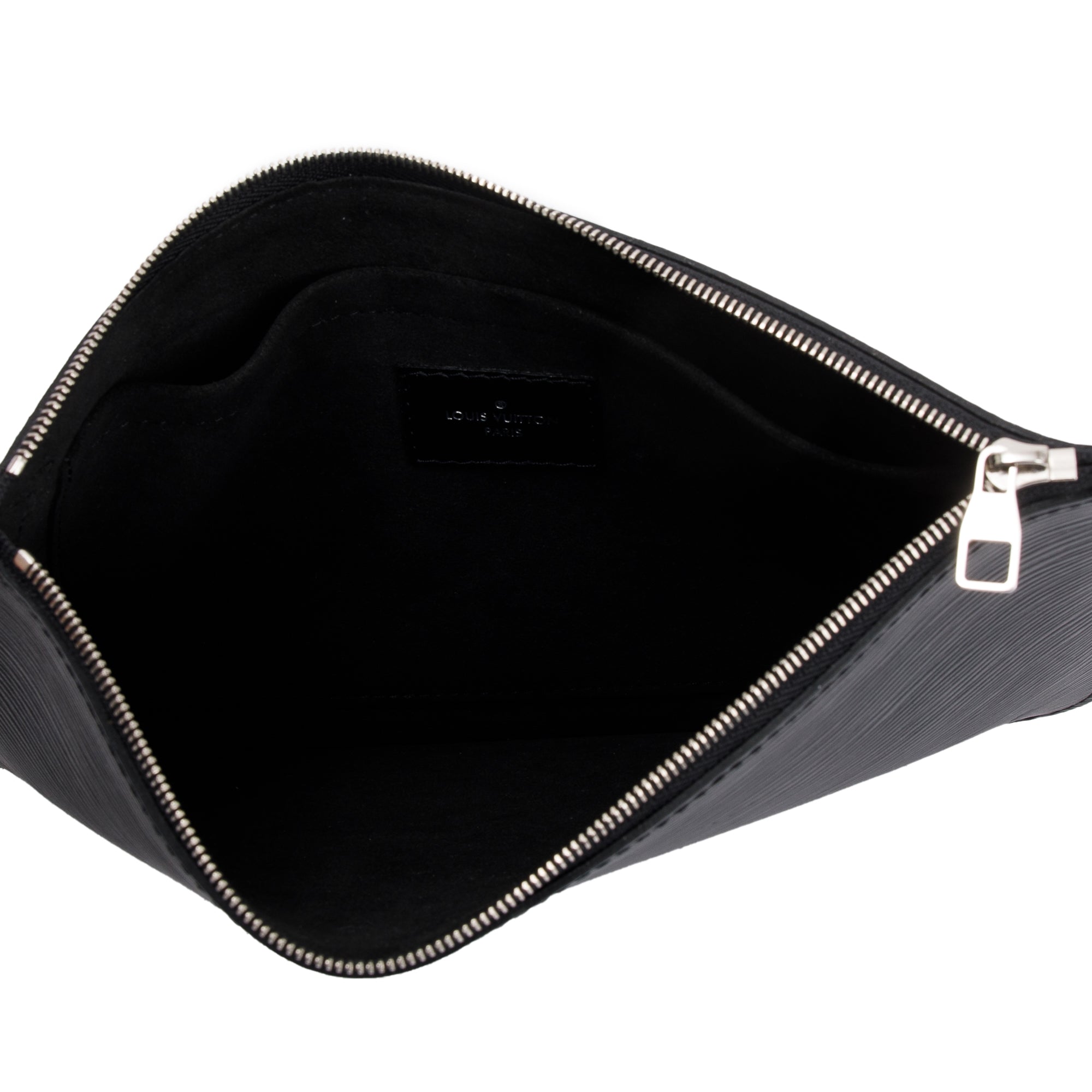 Louis Vuitton Black Epi Leather Neverfull MM w/ Pouch